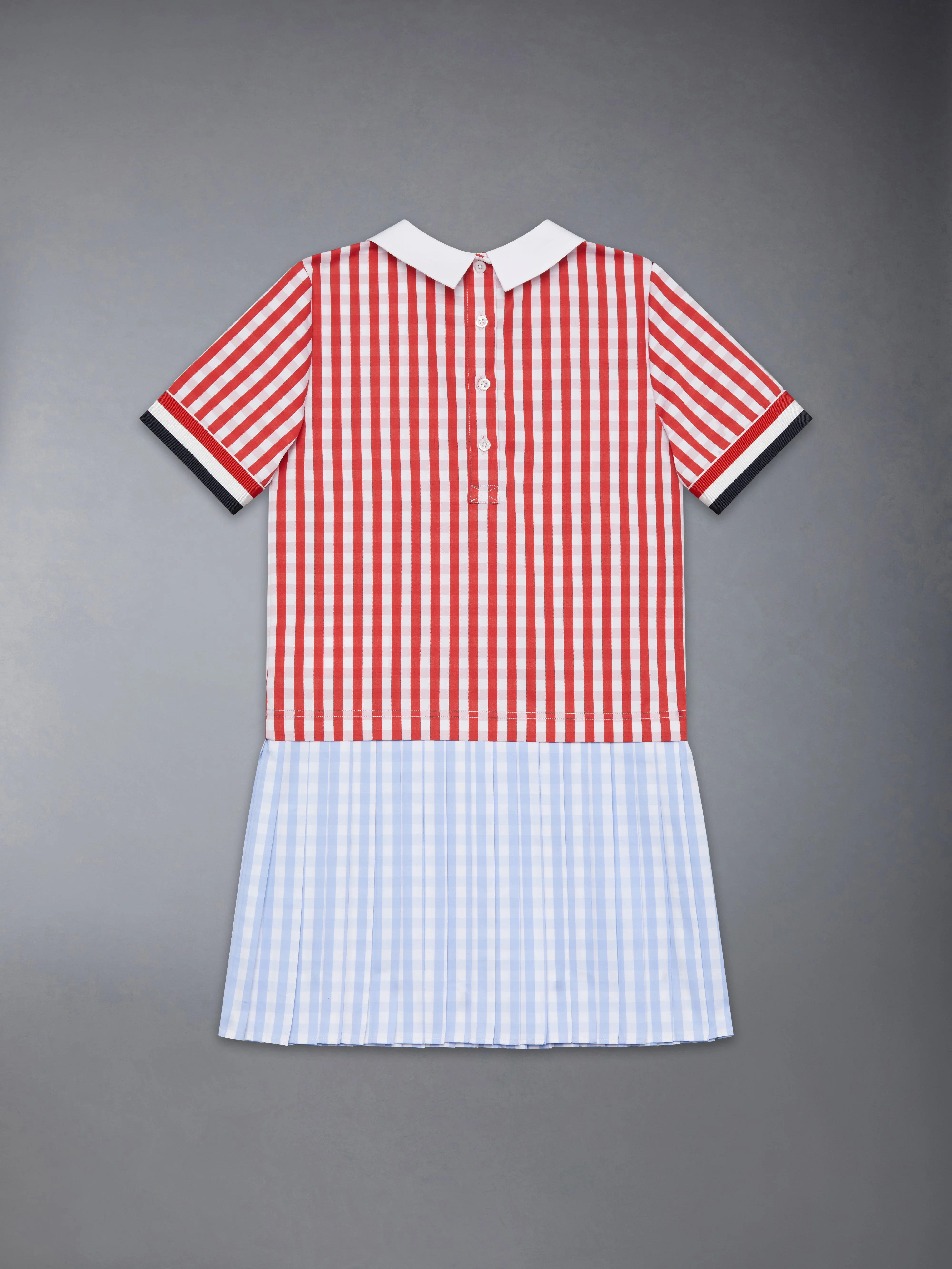 CHILDREN'S GINGHAM CHECK POPLIN PLEAT DRESS