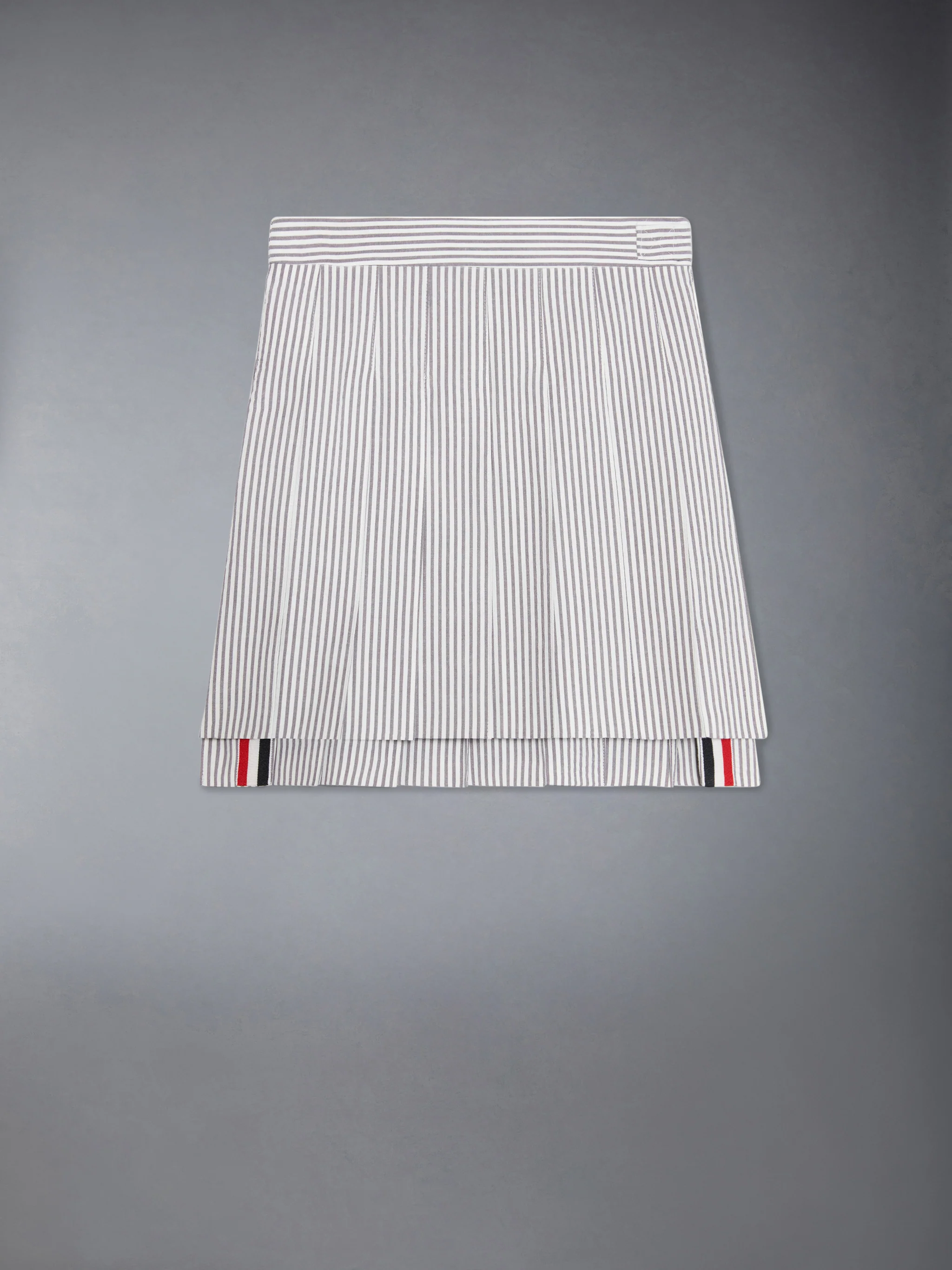 CHILDREN'S SEERSUCKER MINI PLEATED SKIRT