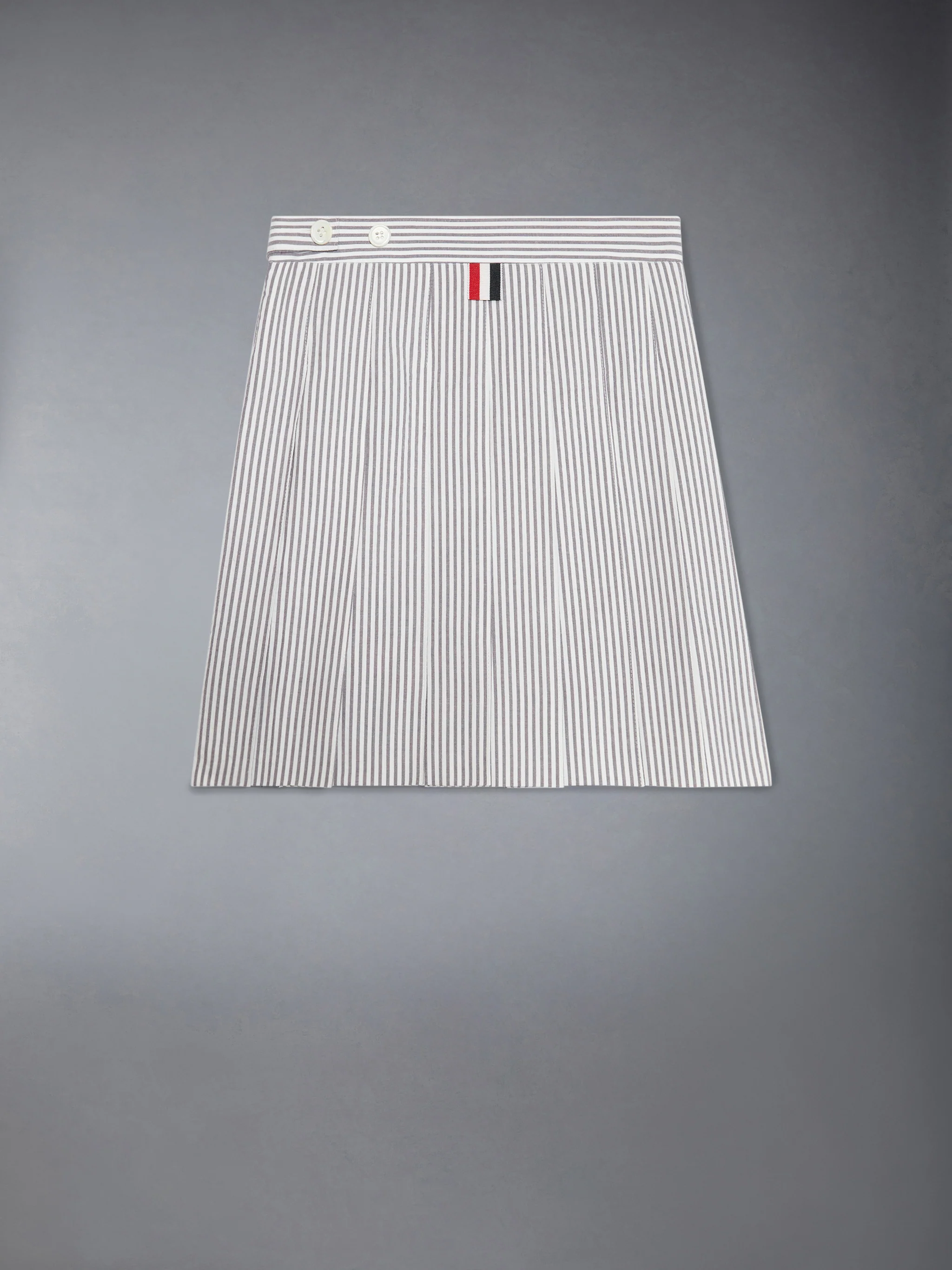 CHILDREN'S SEERSUCKER MINI PLEATED SKIRT
