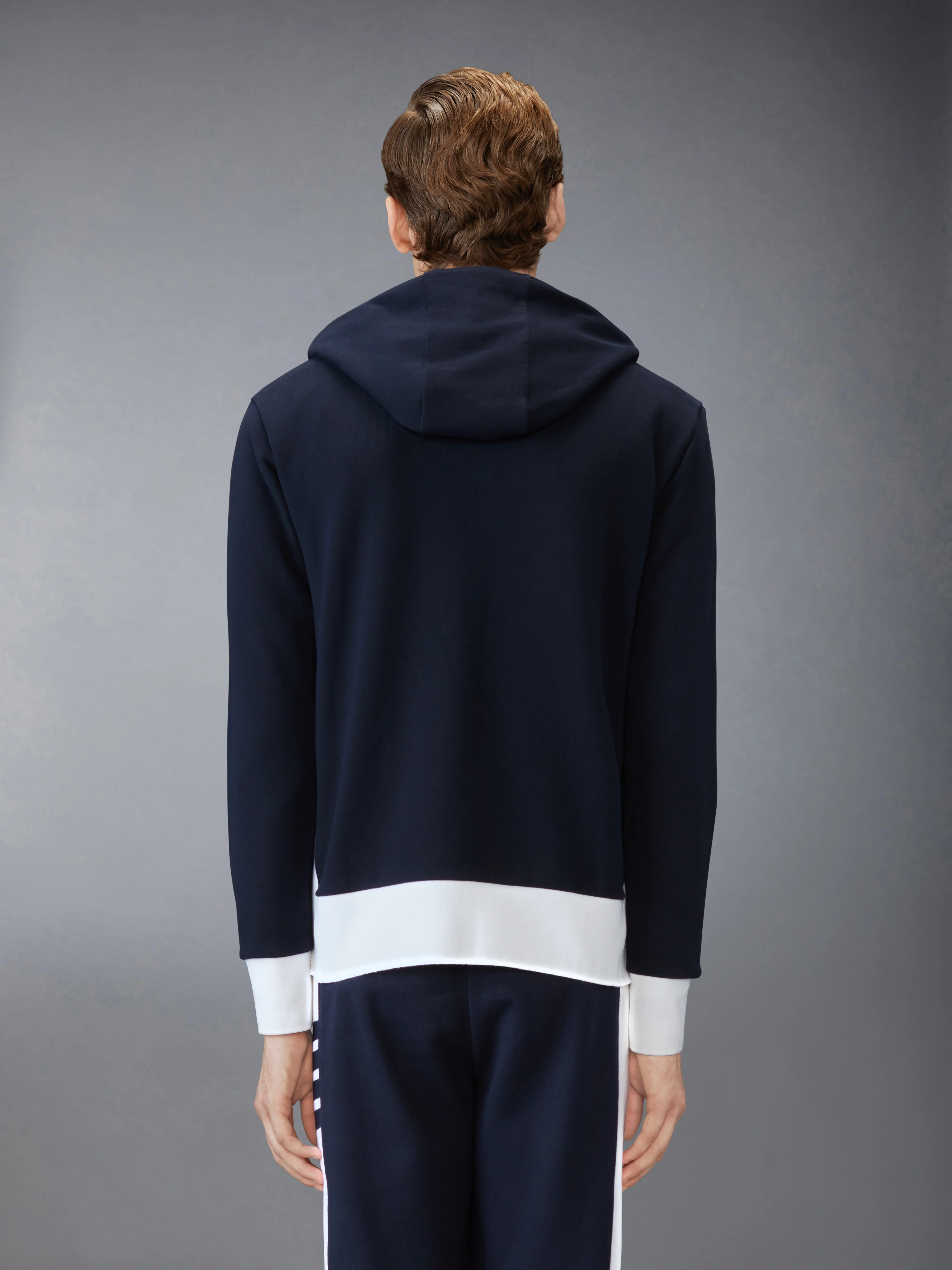 CLASSIC 4-BAR JERSEY ZIP UP HOODIE