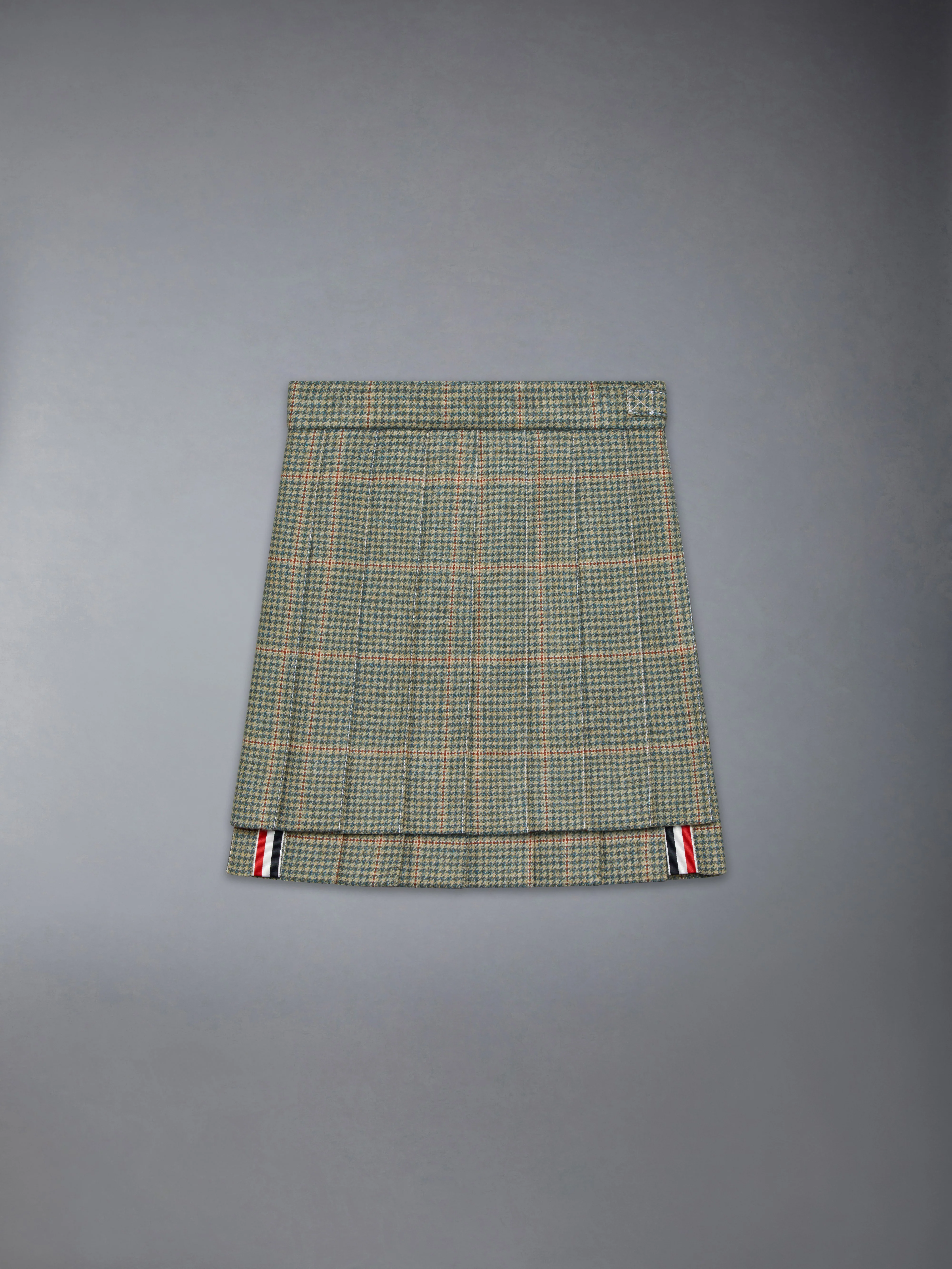 CHILDREN'S HERRINGBONE CHEVIOT TWEED PLEATED SKIRT