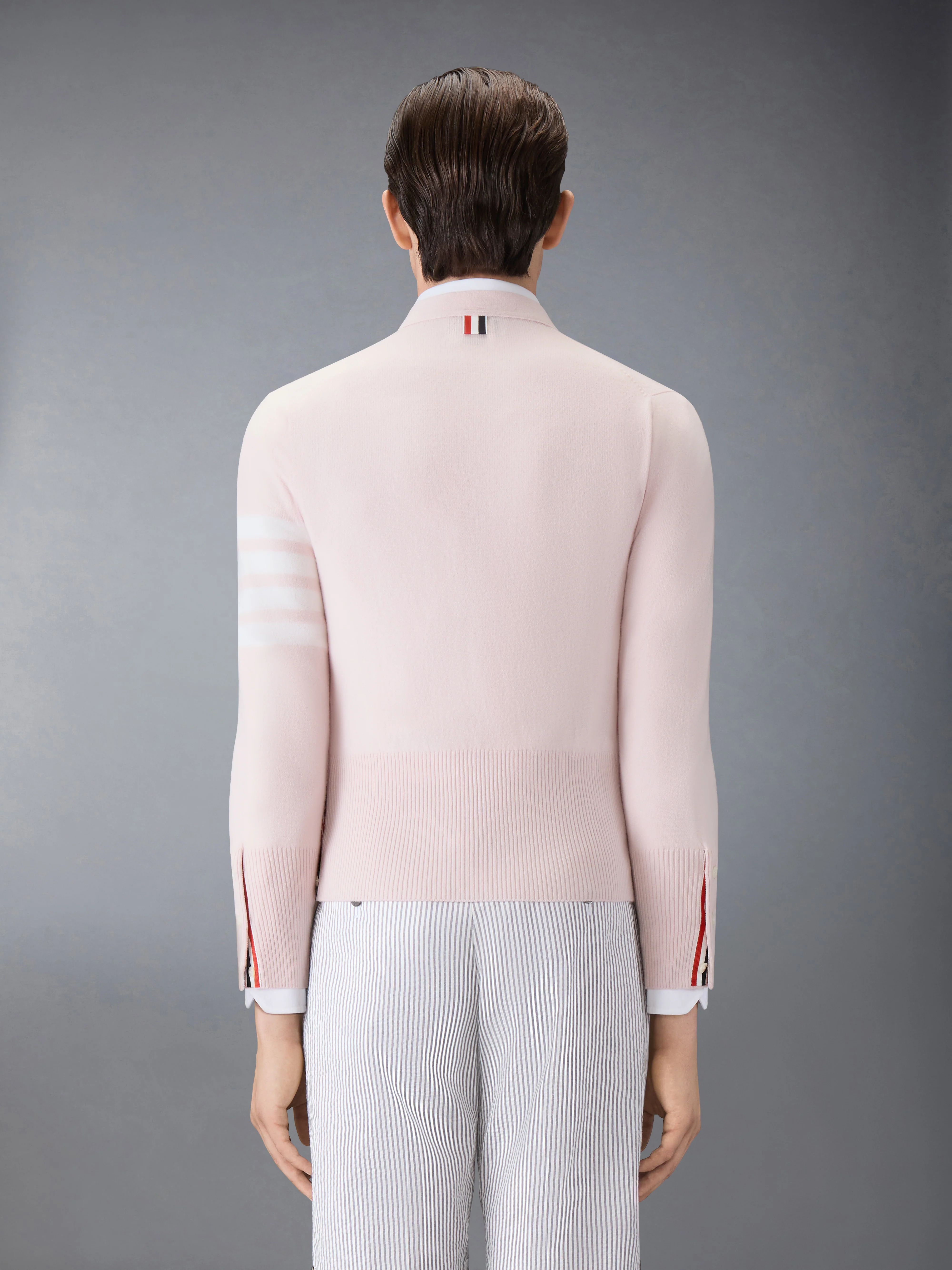 CLASSIC CASHMERE 4-BAR V-NECK CARDIGAN