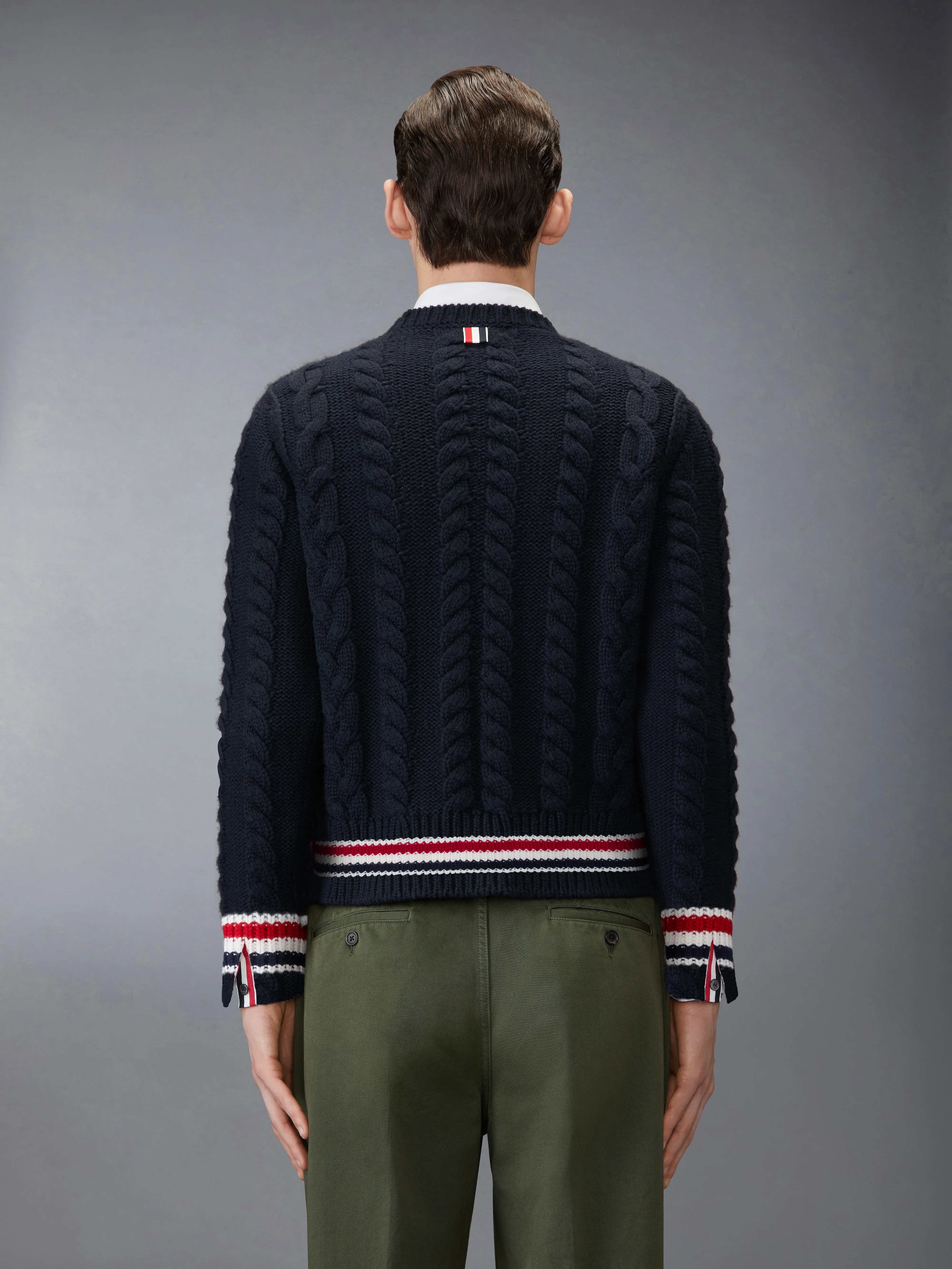 ARAN CABLE STITCH MERINO WOOL PULLOVER