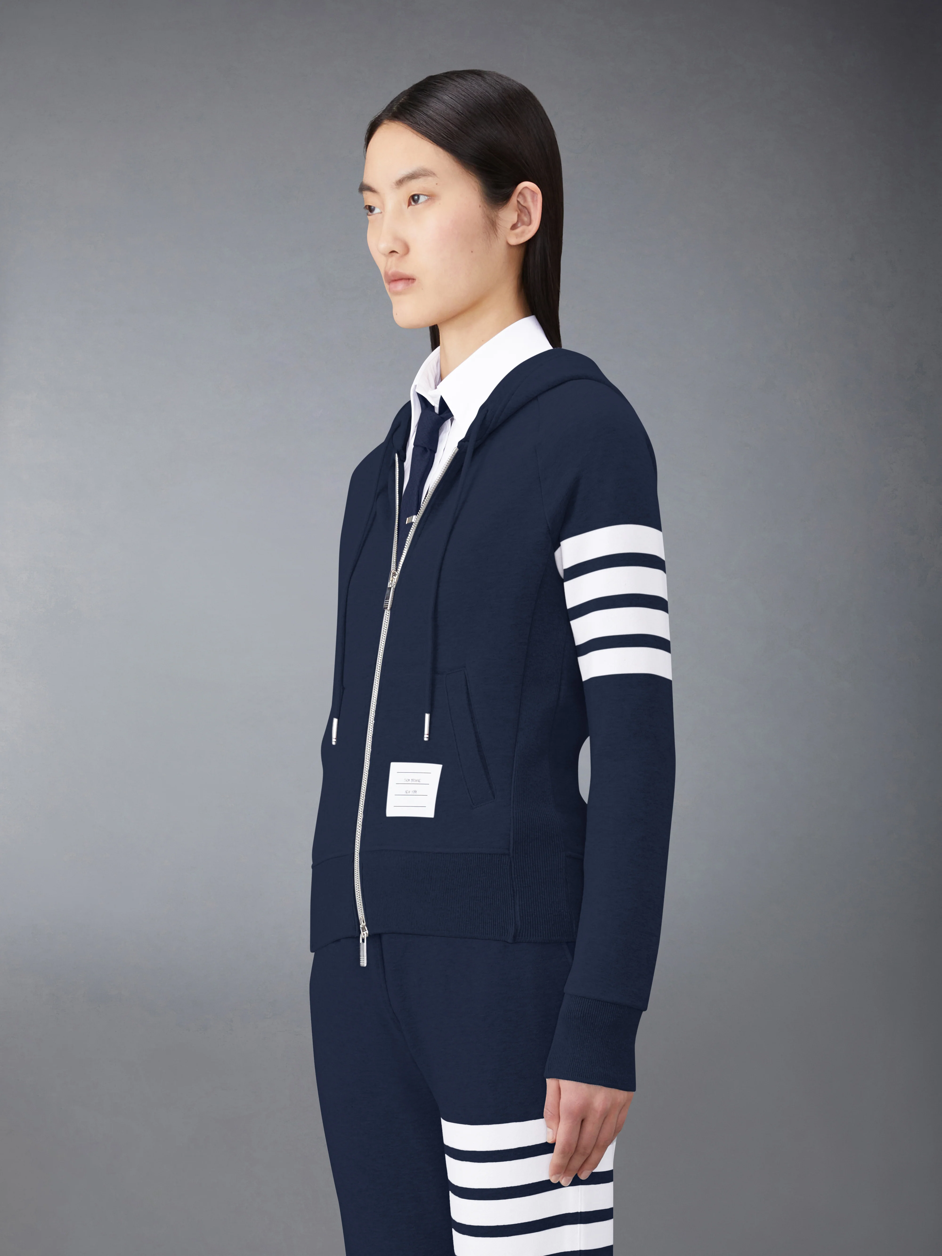 CLASSIC LOOPBACK 4-BAR FULL ZIP HOODIE