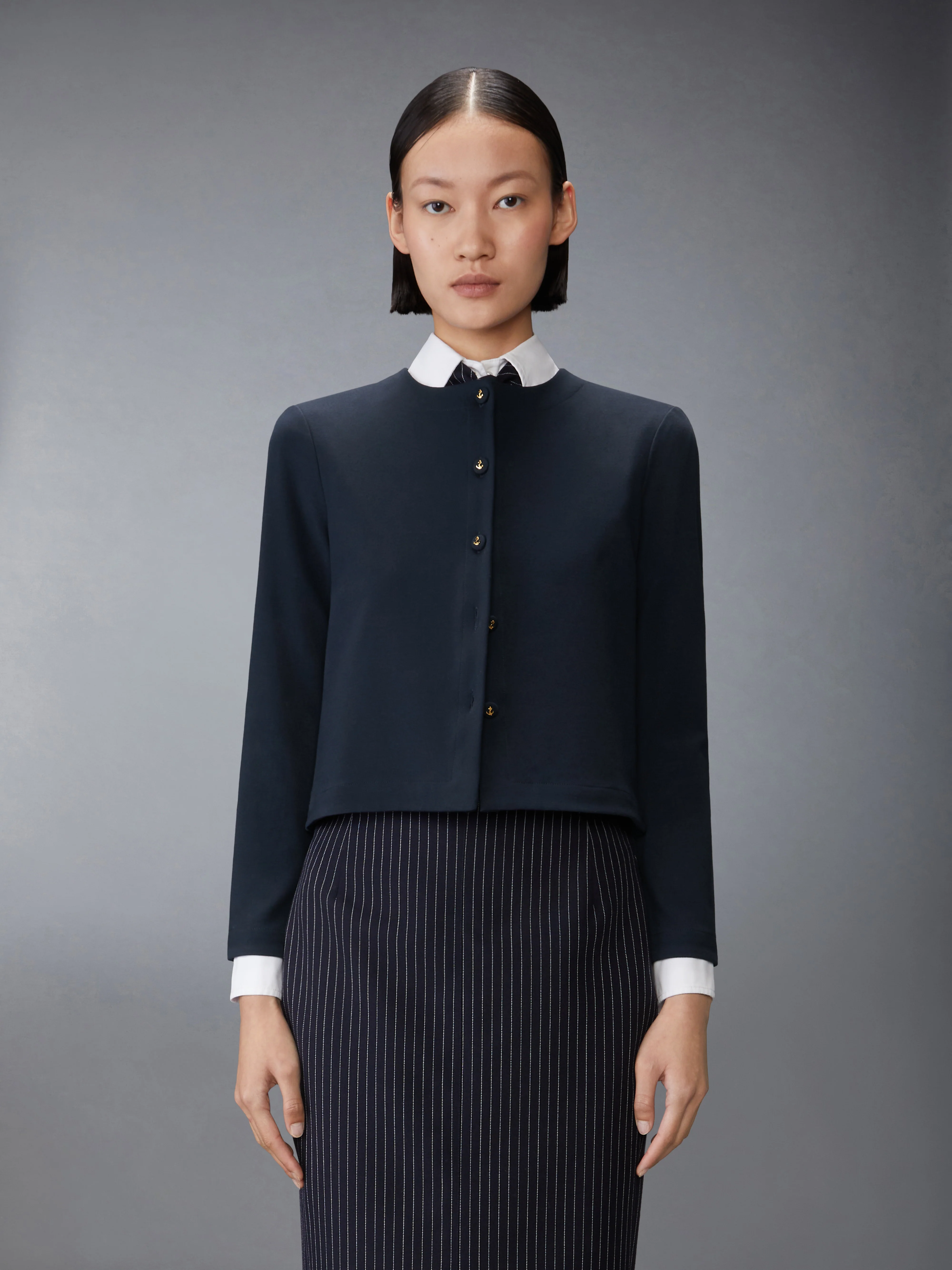 COMPACT MILANO CREW NECK CARDIGAN
