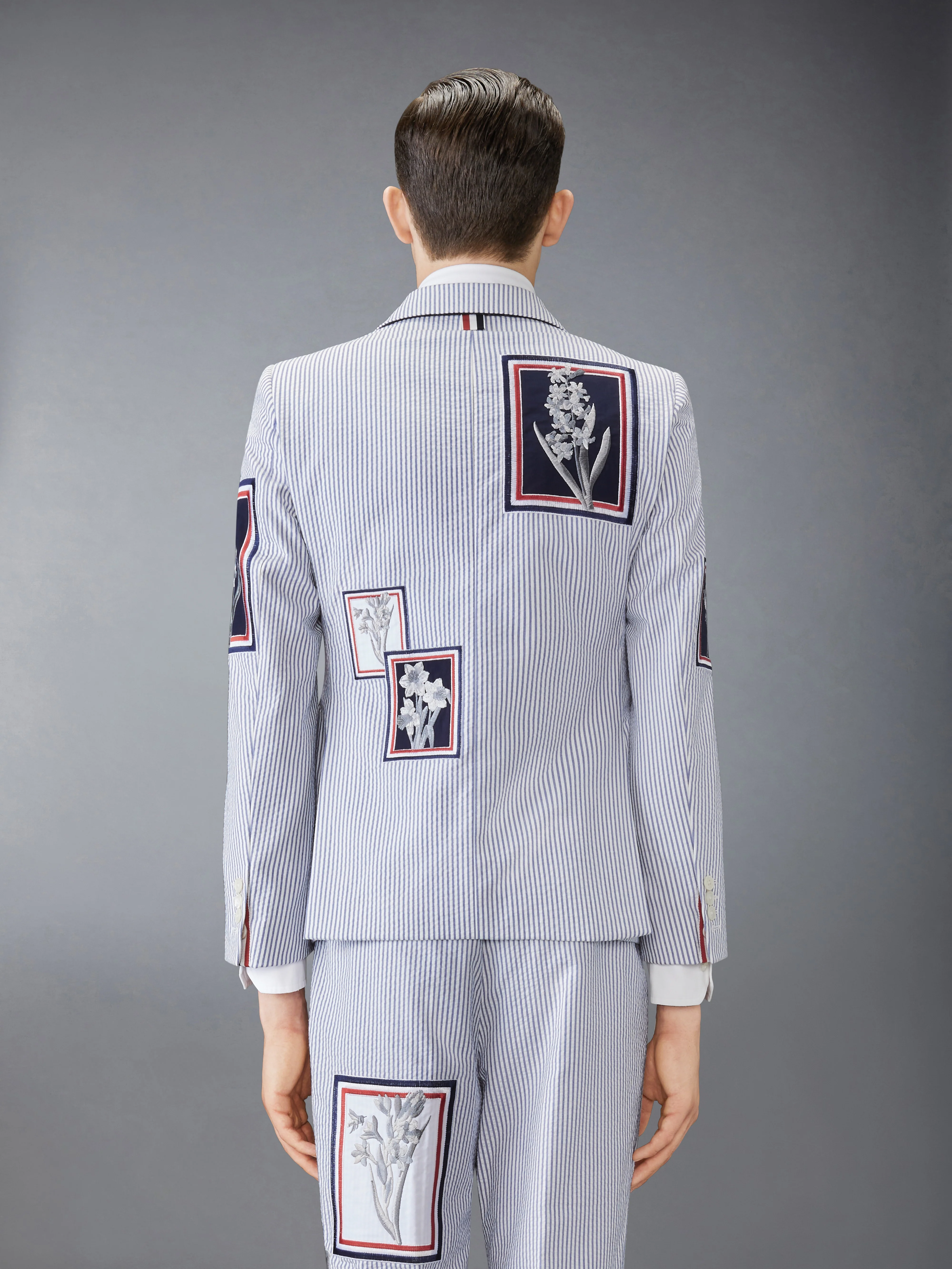CLASSIC SEERSUCKER FRAMED FLORAL SPORT COAT