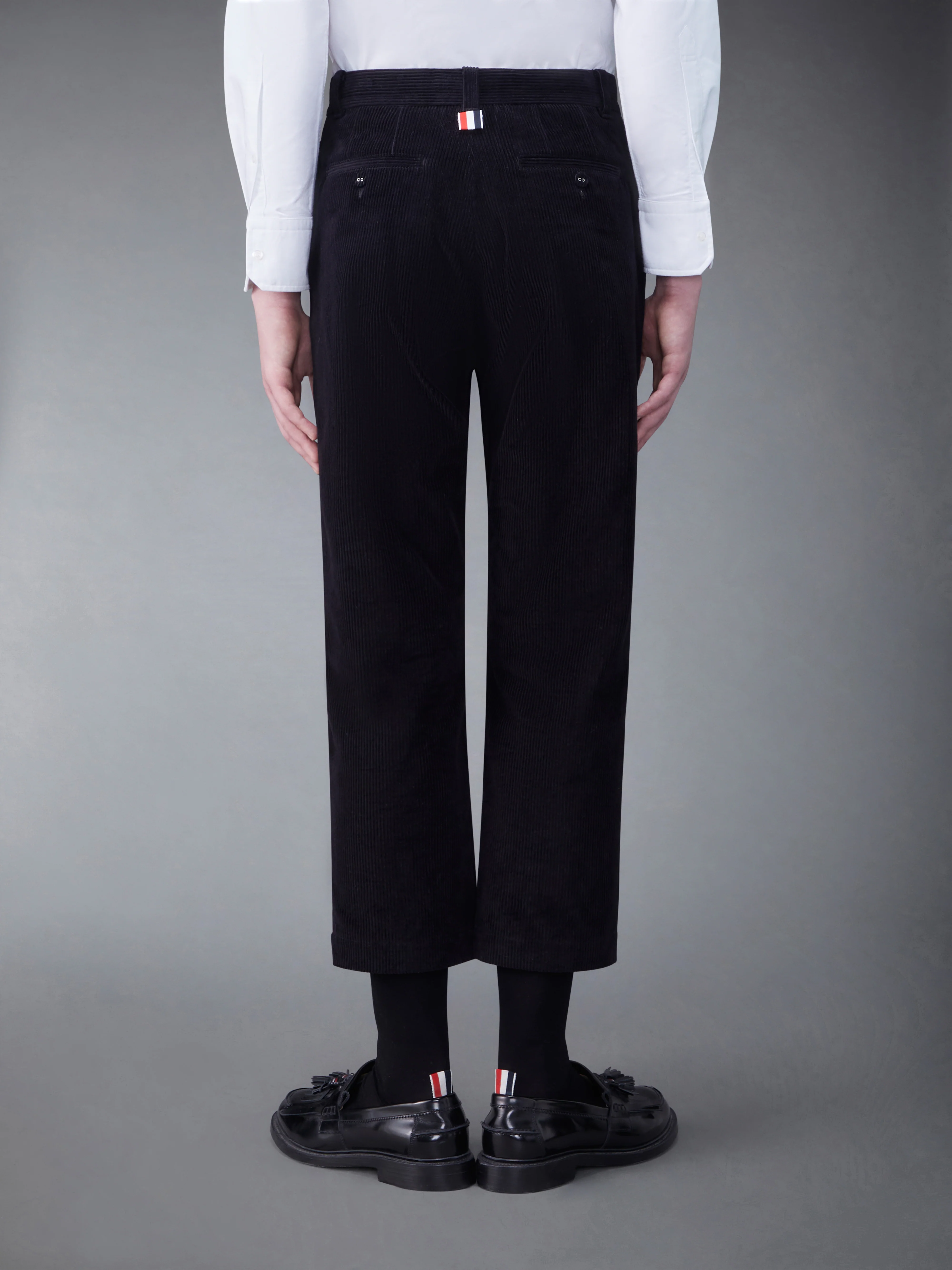 Corduroy Single Welt Pocket Straight Trouser
