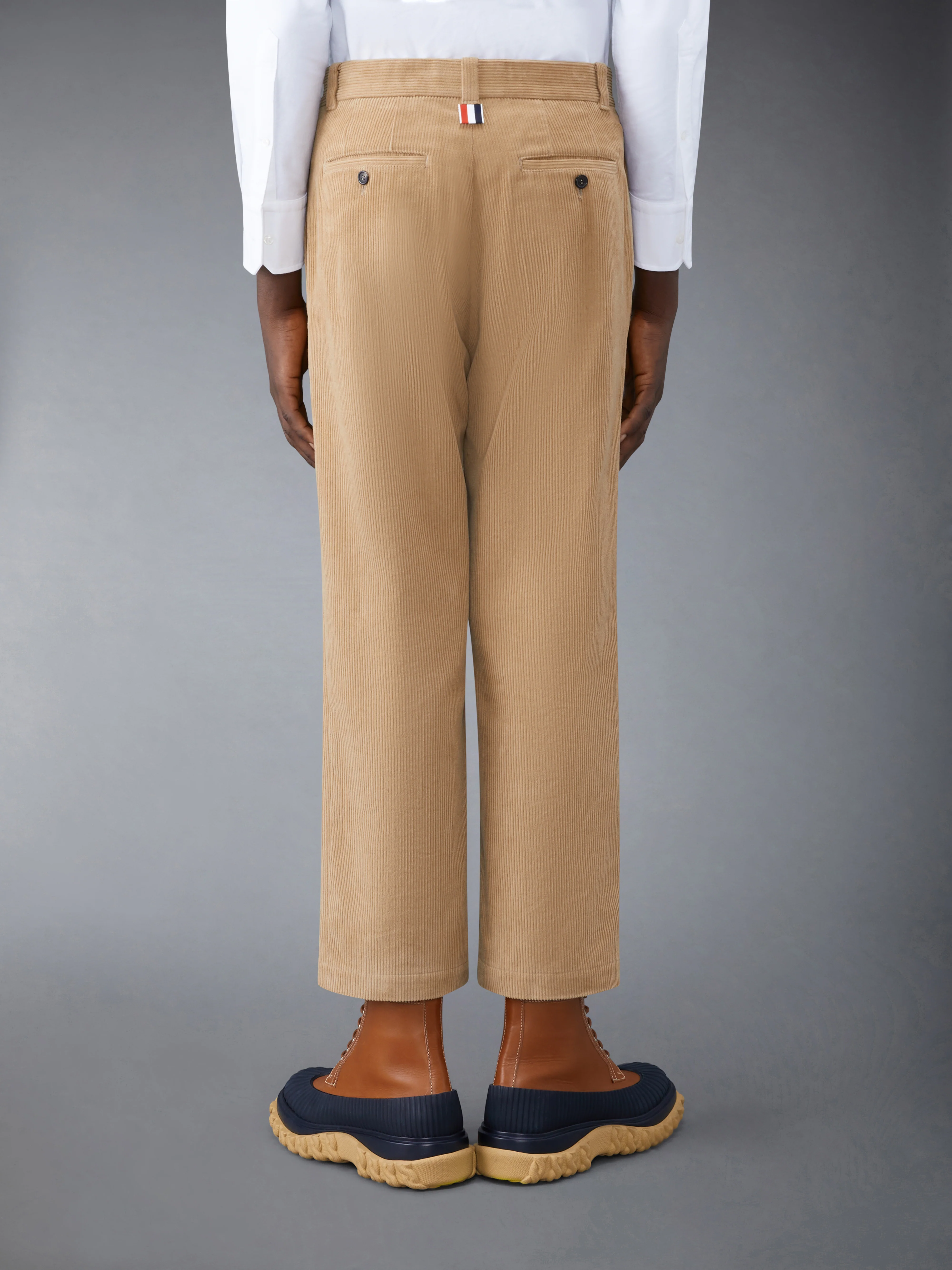 Corduroy Single Welt Pocket Straight Trouser