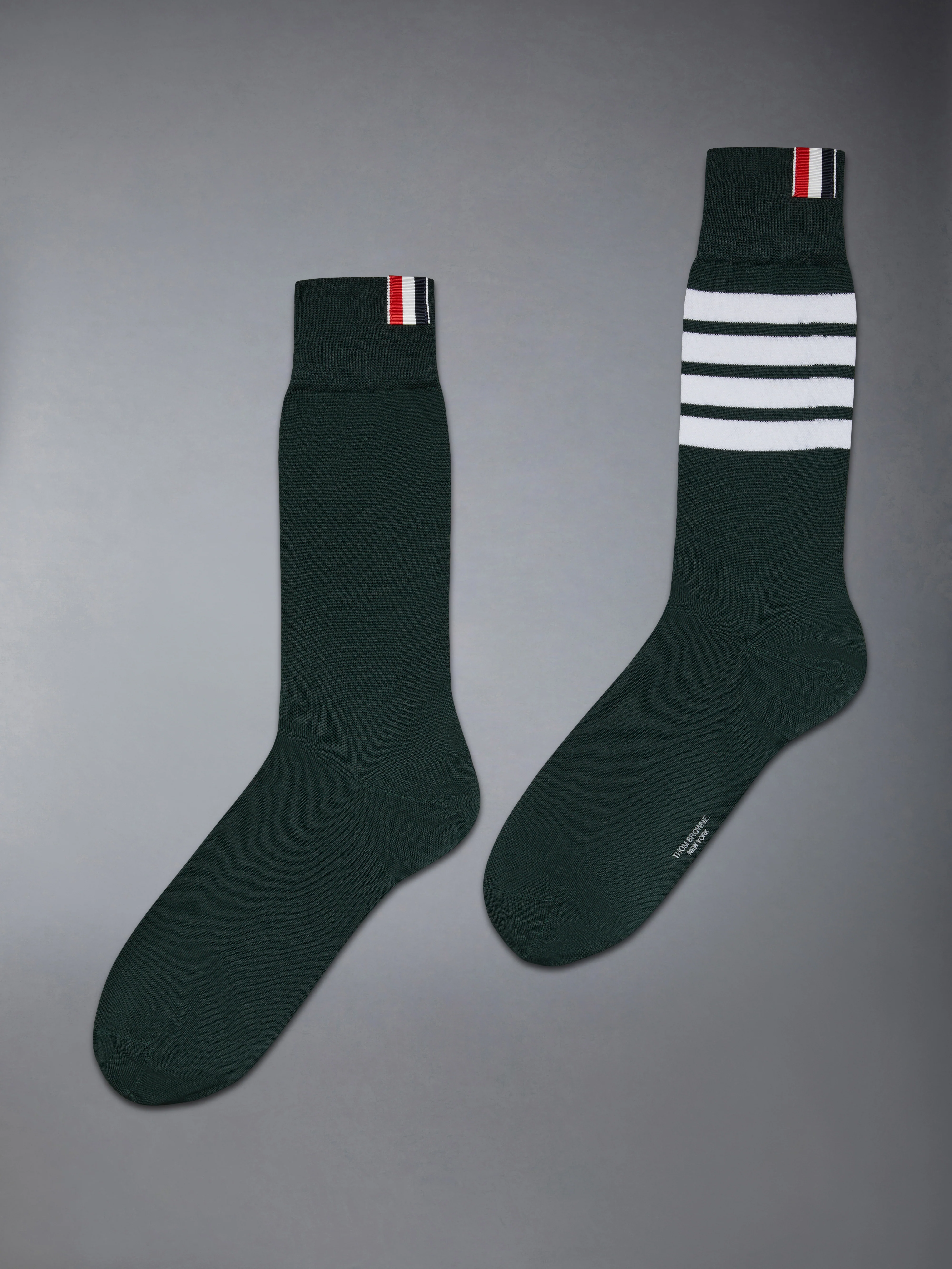 COTTON 4-BAR MID CALF SOCK