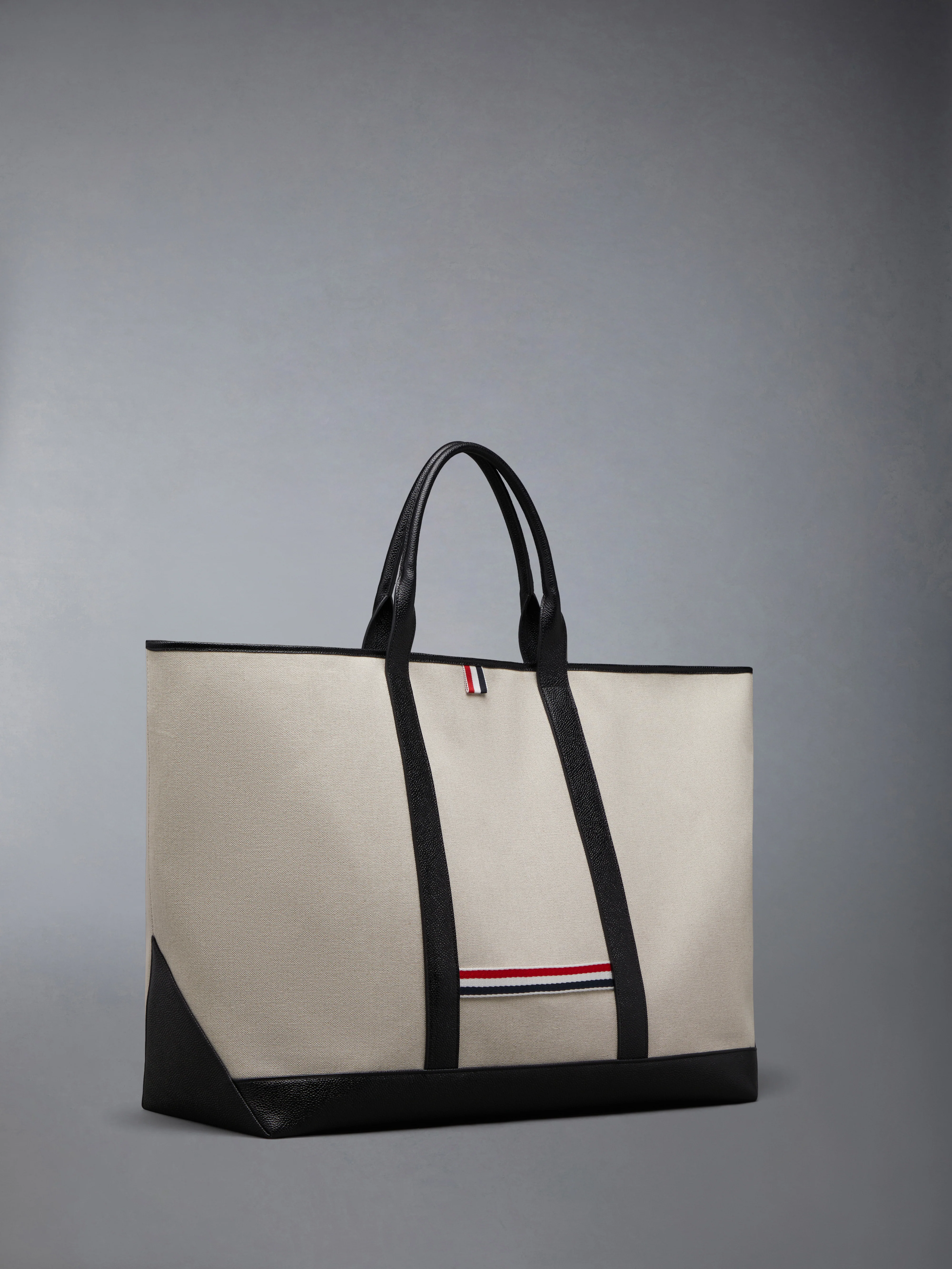 COTTON CANVAS LEATHER OVERSIZED TOOL TOTE