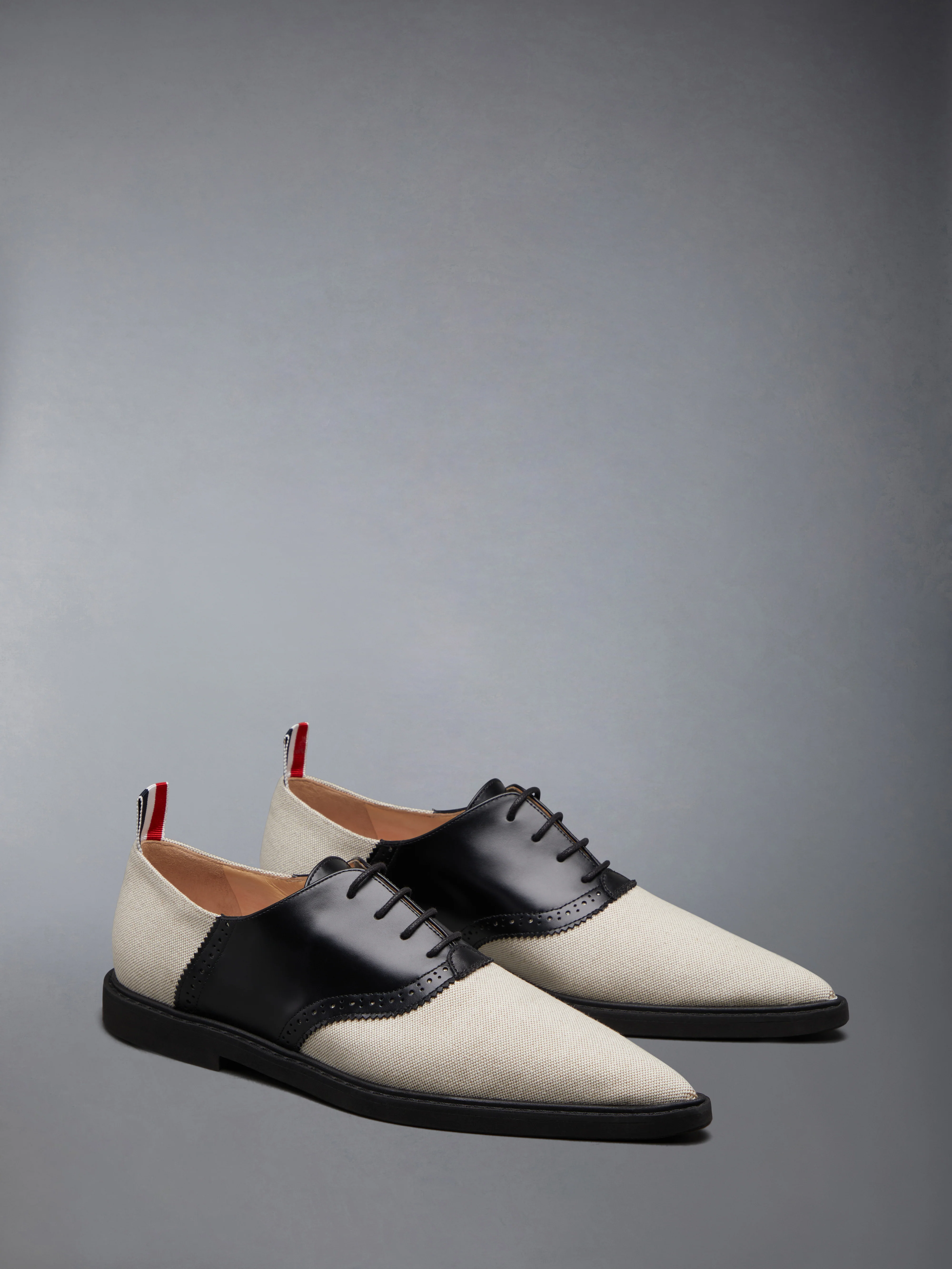 COTTON CANVAS MICRO SOLE POINTED SADDLE SHOE