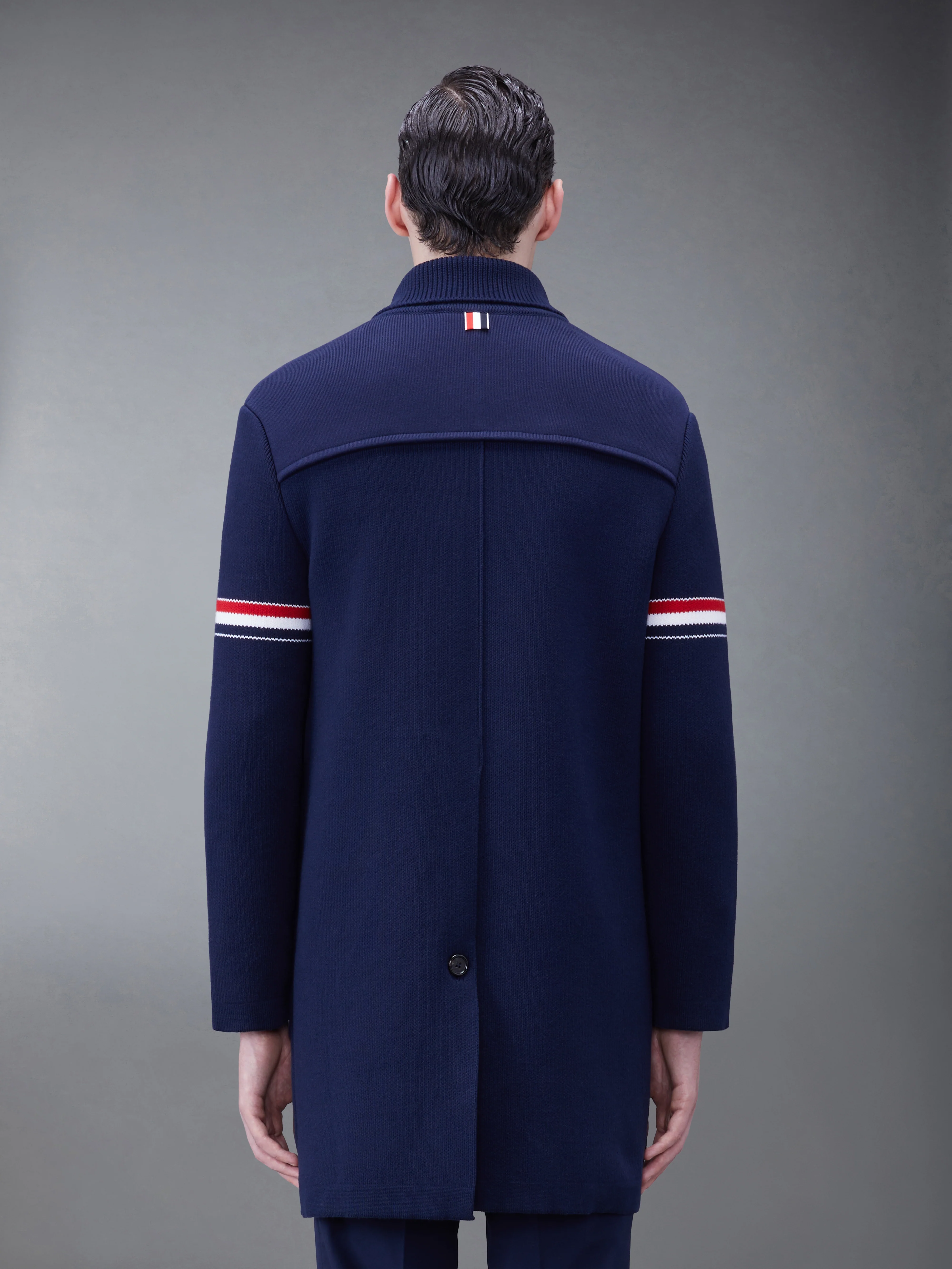 COTTON CASHMERE SHAWL COLLAR ARMBAND COAT