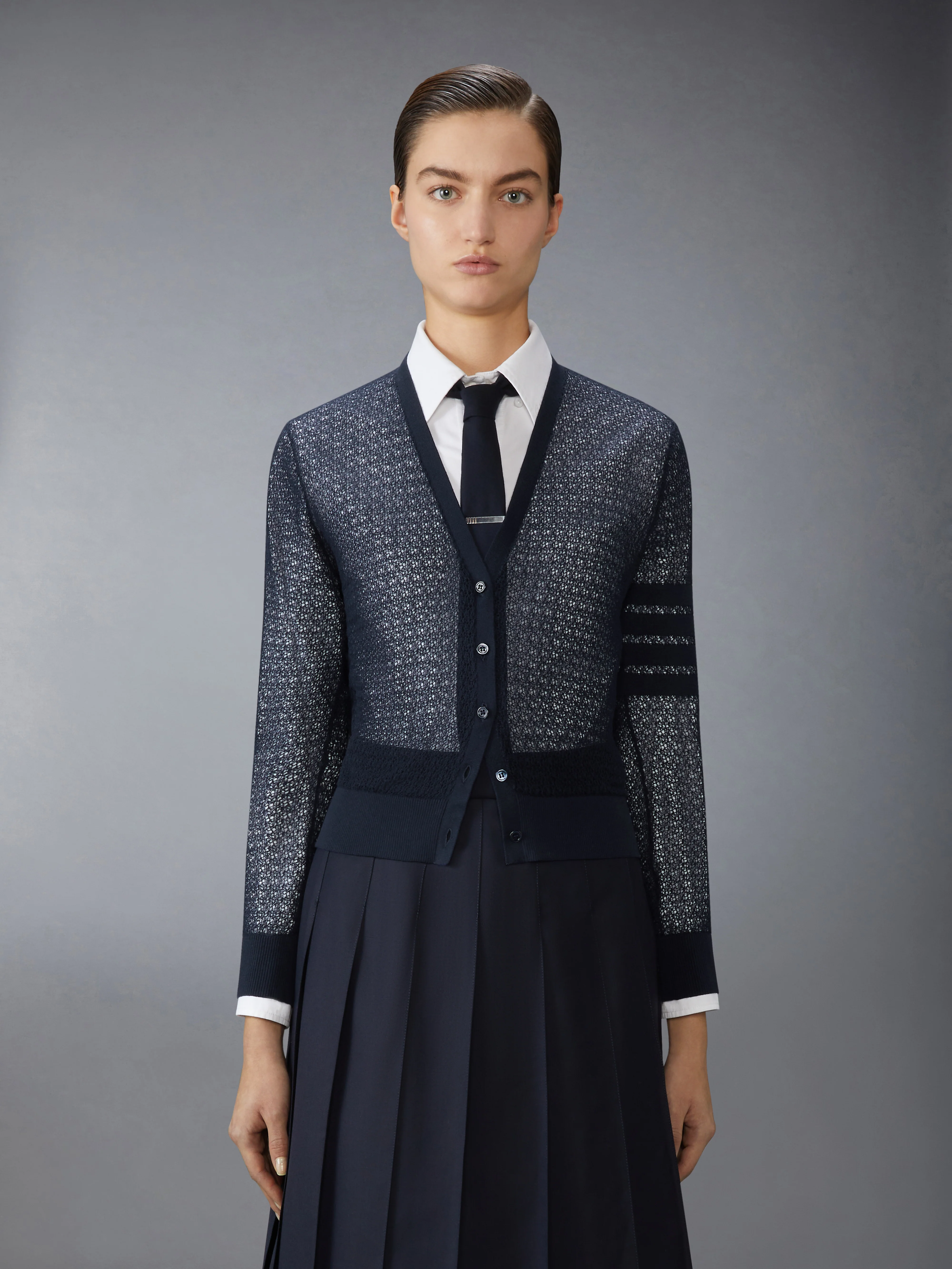 COTTON CASHMERE V NECK CARDIGAN