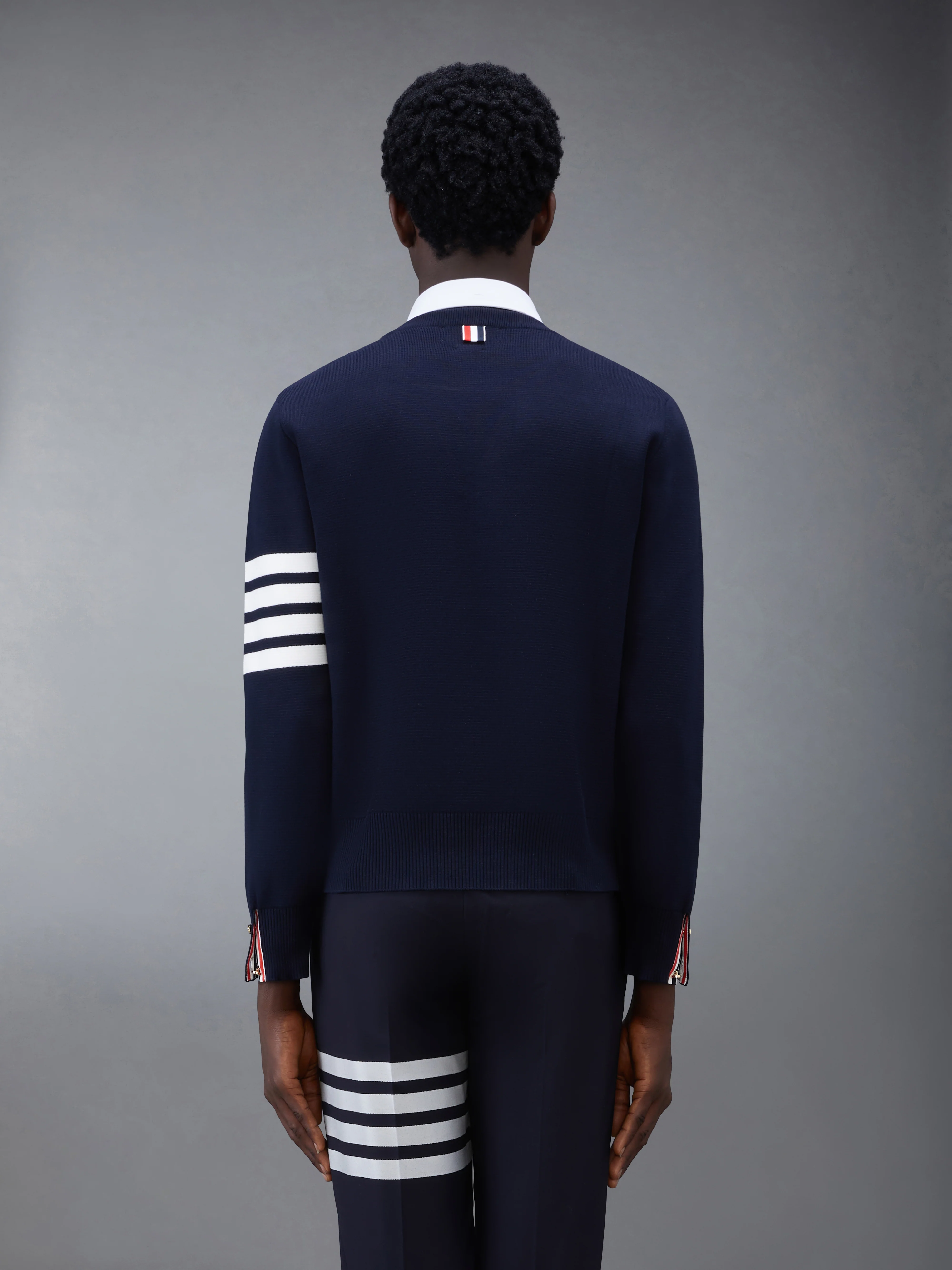 COTTON CREPE 4-BAR MILANO STITCH PULLOVER