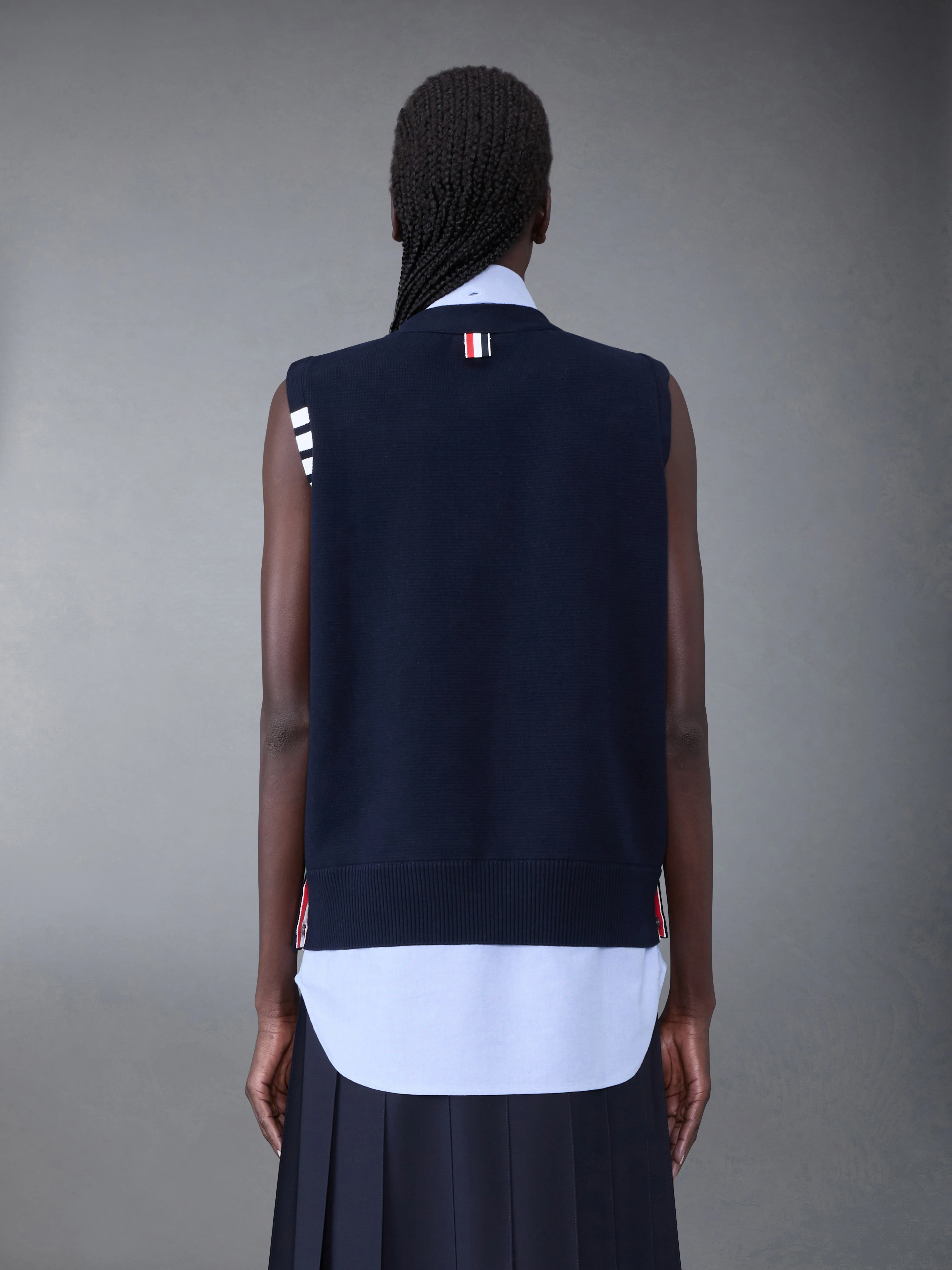 5957-cotton-milano-and-oxford-4-bar-v-neck-cardigan-vest-and-shirt-combo-2.webp Cotton Milano and Oxford 4-Bar V-Neck Cardigan Vest and Shirt Combo