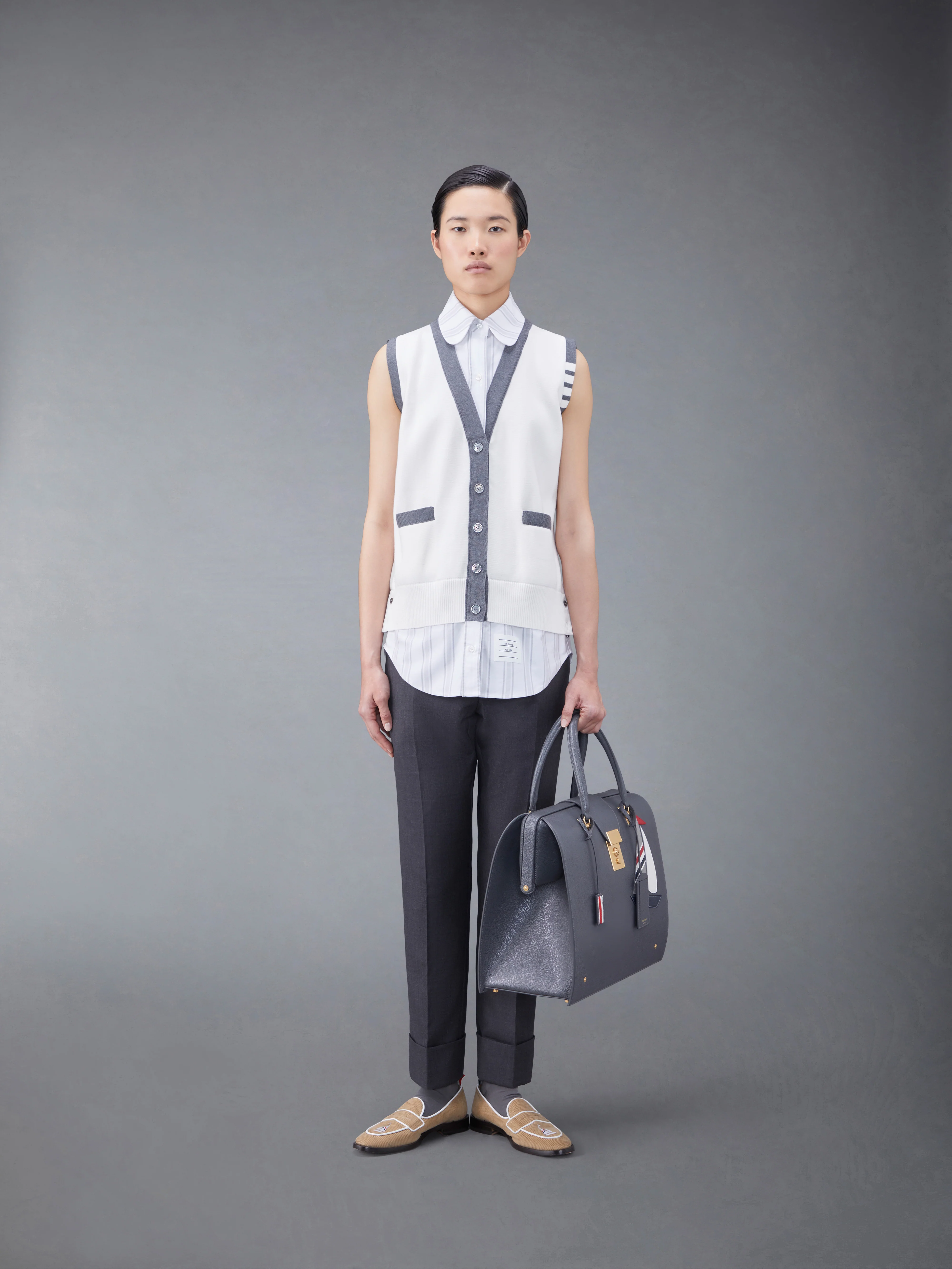 5965-cotton-milano-and-oxford-4-bar-v-neck-cardigan-vest-shirt-combo-3.webp Cotton Milano and Oxford 4-Bar V-Neck Cardigan Vest Shirt Combo