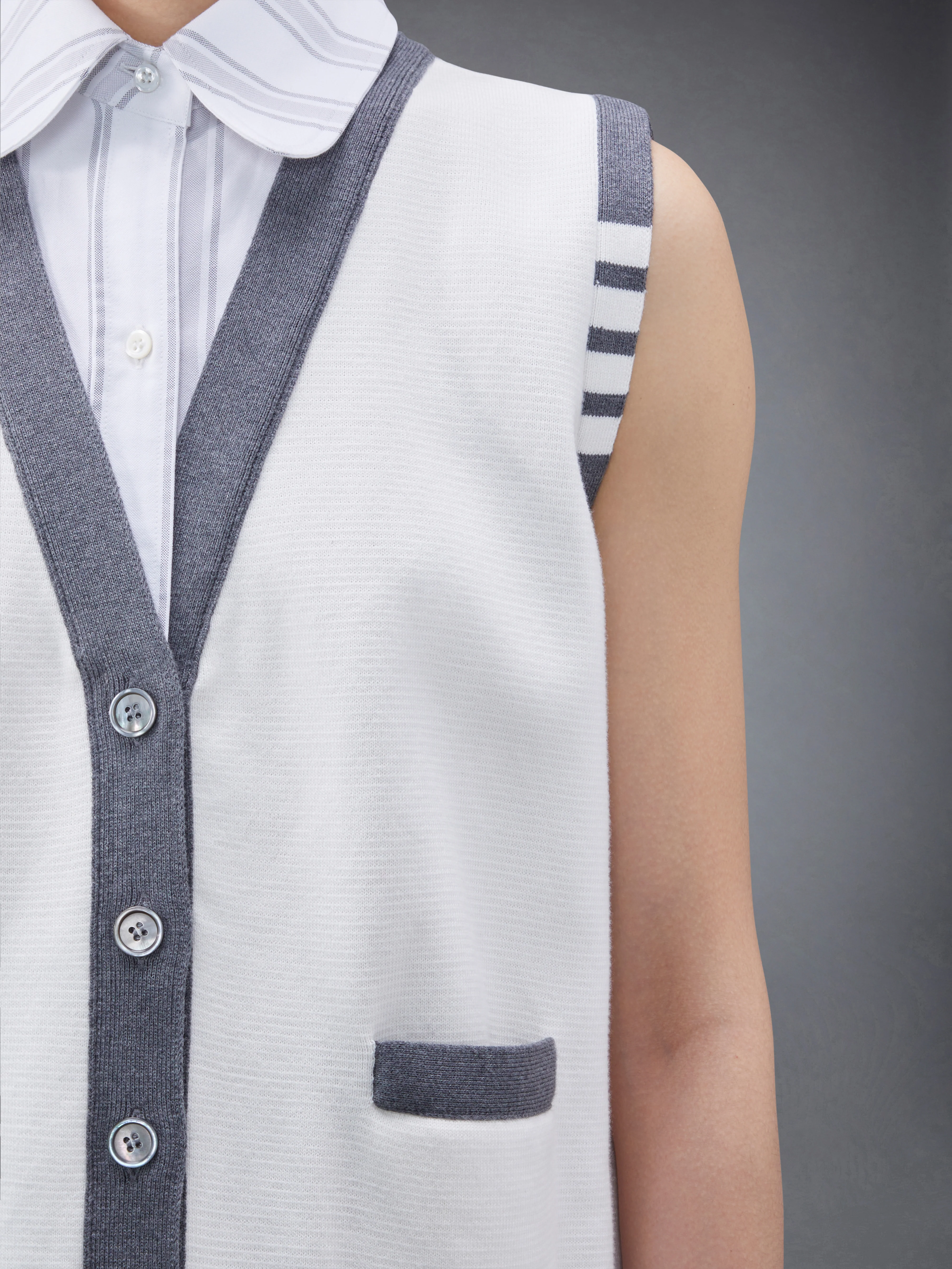 5965-cotton-milano-and-oxford-4-bar-v-neck-cardigan-vest-shirt-combo-7.webp Cotton Milano and Oxford 4-Bar V-Neck Cardigan Vest Shirt Combo