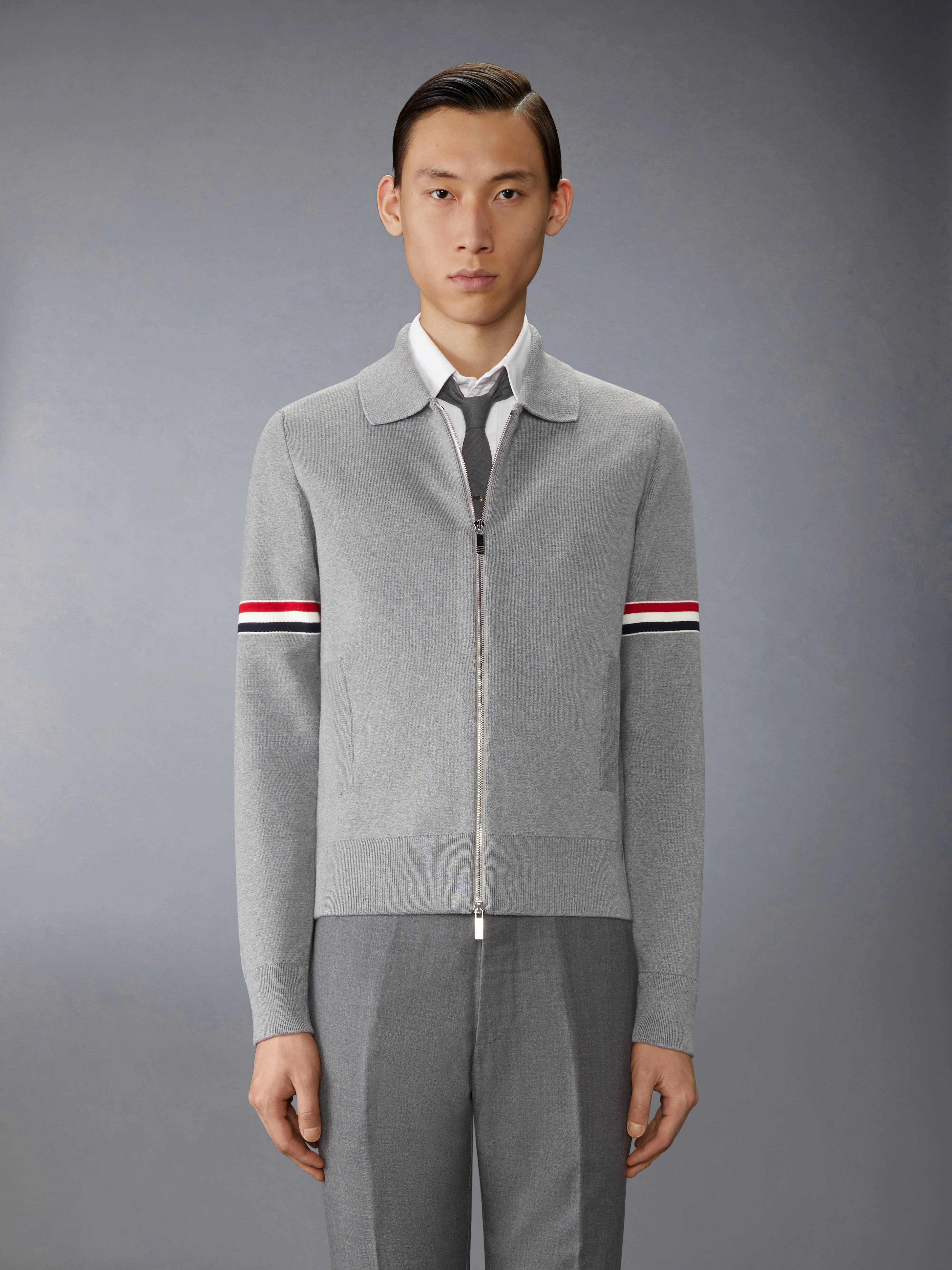 COTTON MILANO STITCH ARMBAND BOMBER JACKET