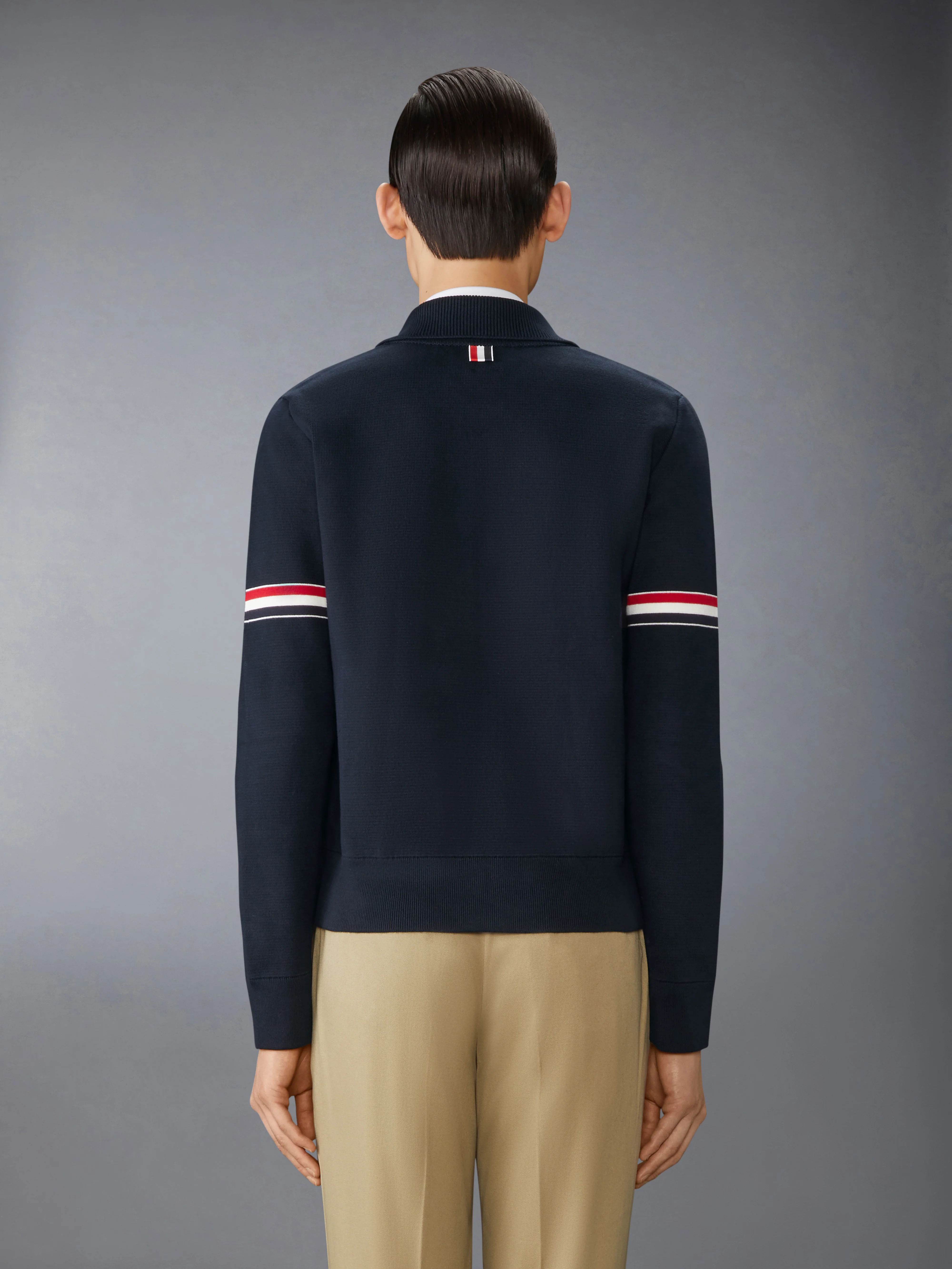 COTTON MILANO STITCH ARMBAND BOMBER JACKET
