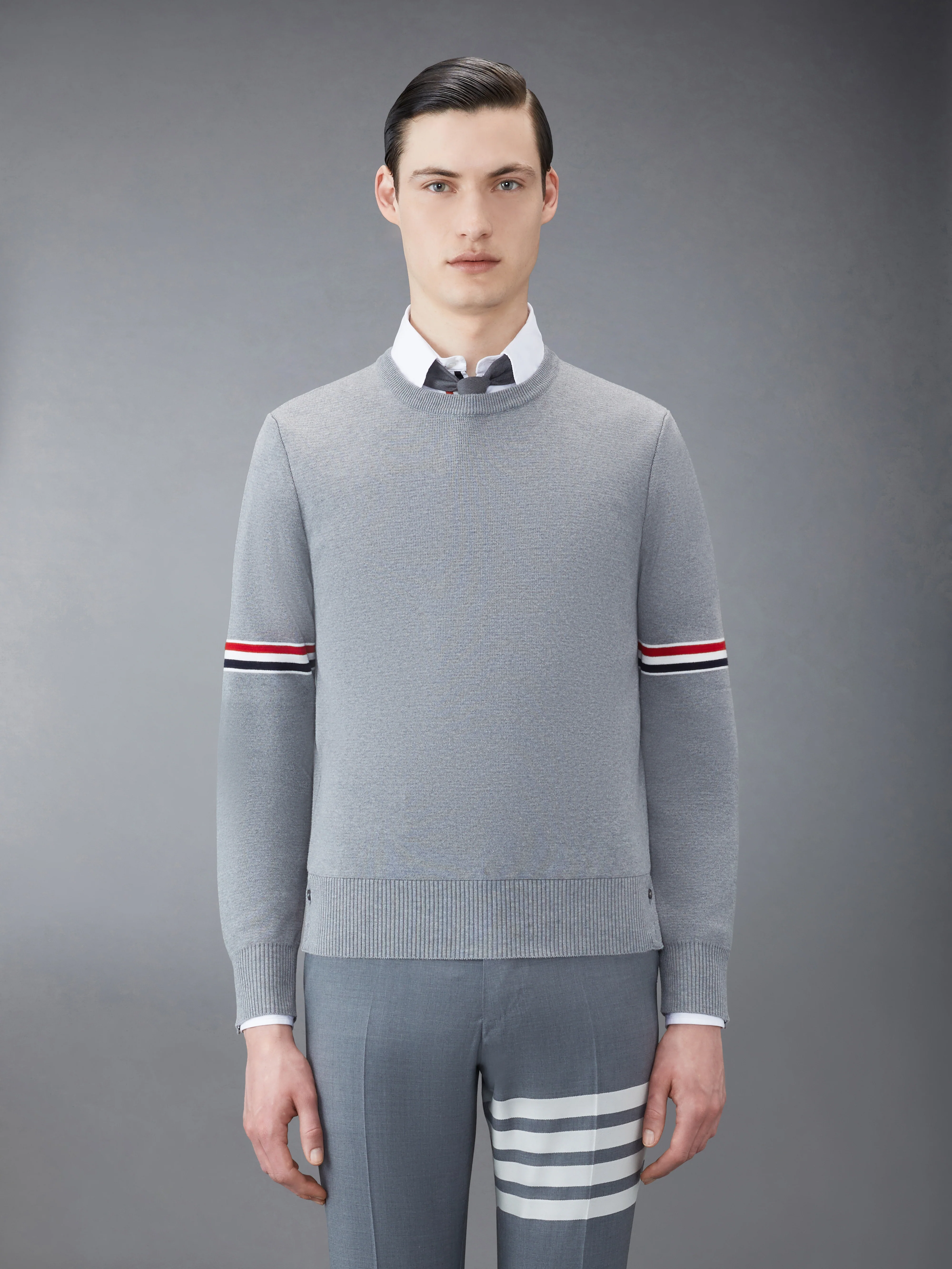 COTTON MILANO STITCH STRIPE PULLOVER