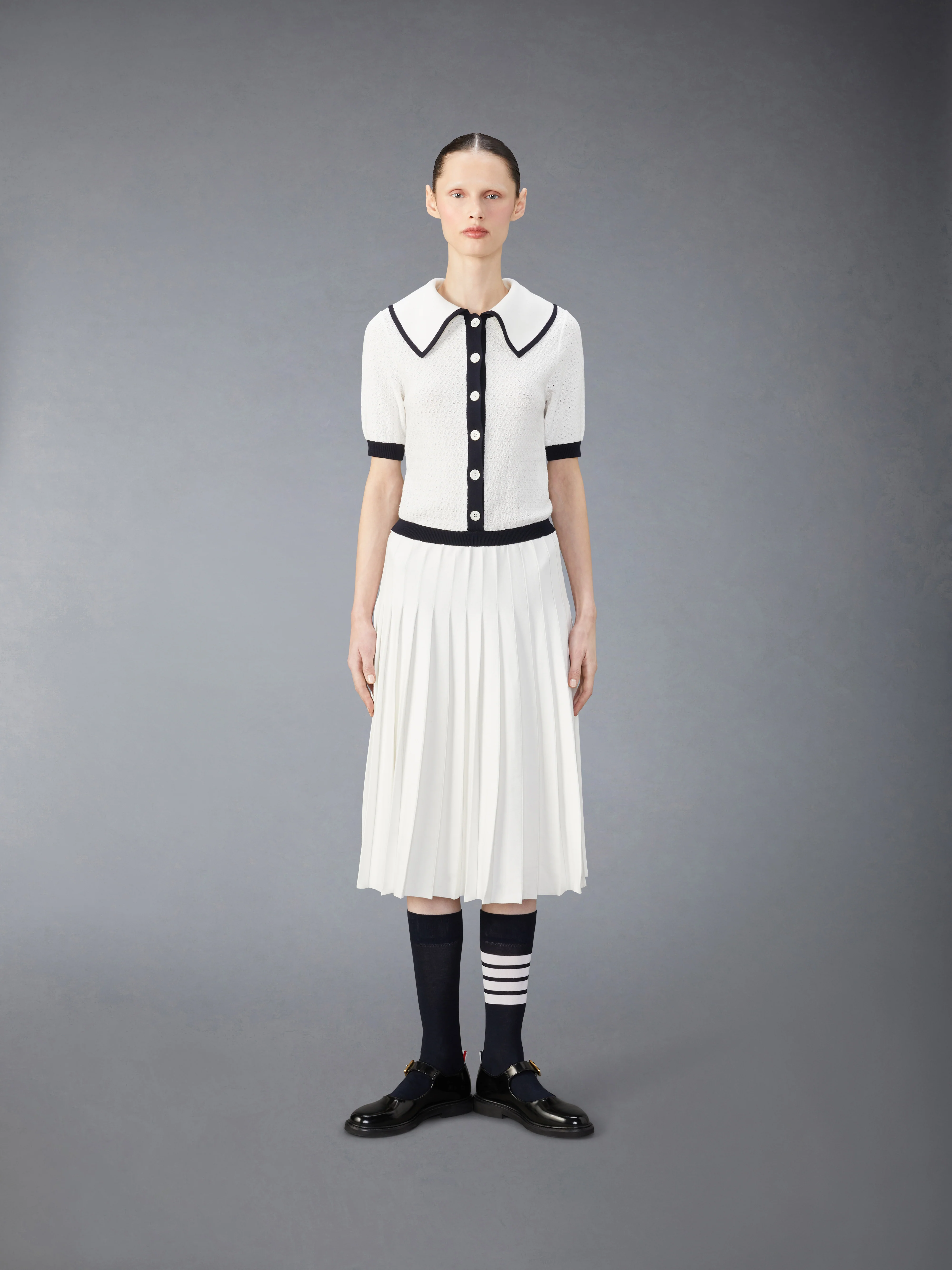 COTTON POINTELLE DRESS