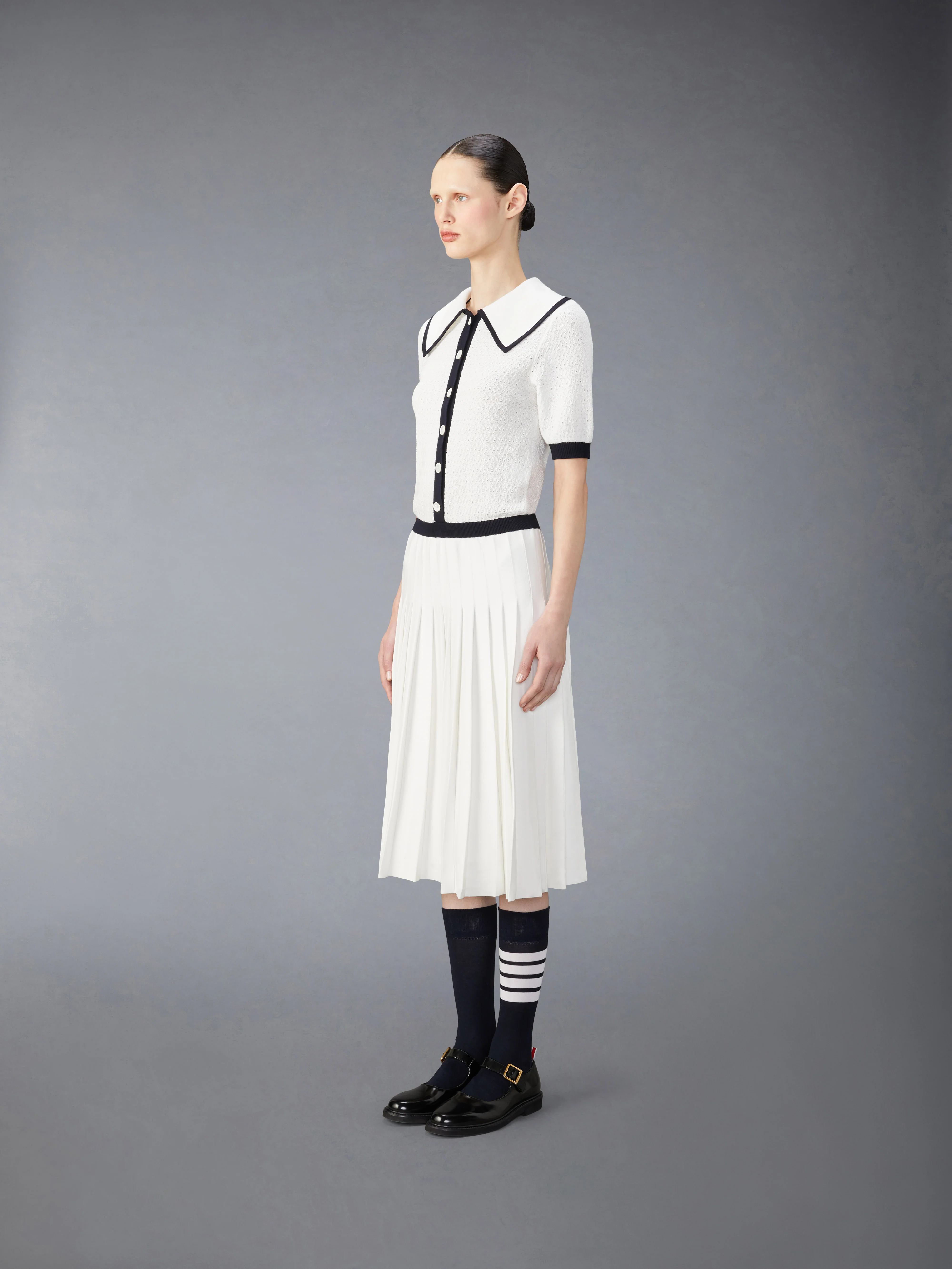 COTTON POINTELLE DRESS