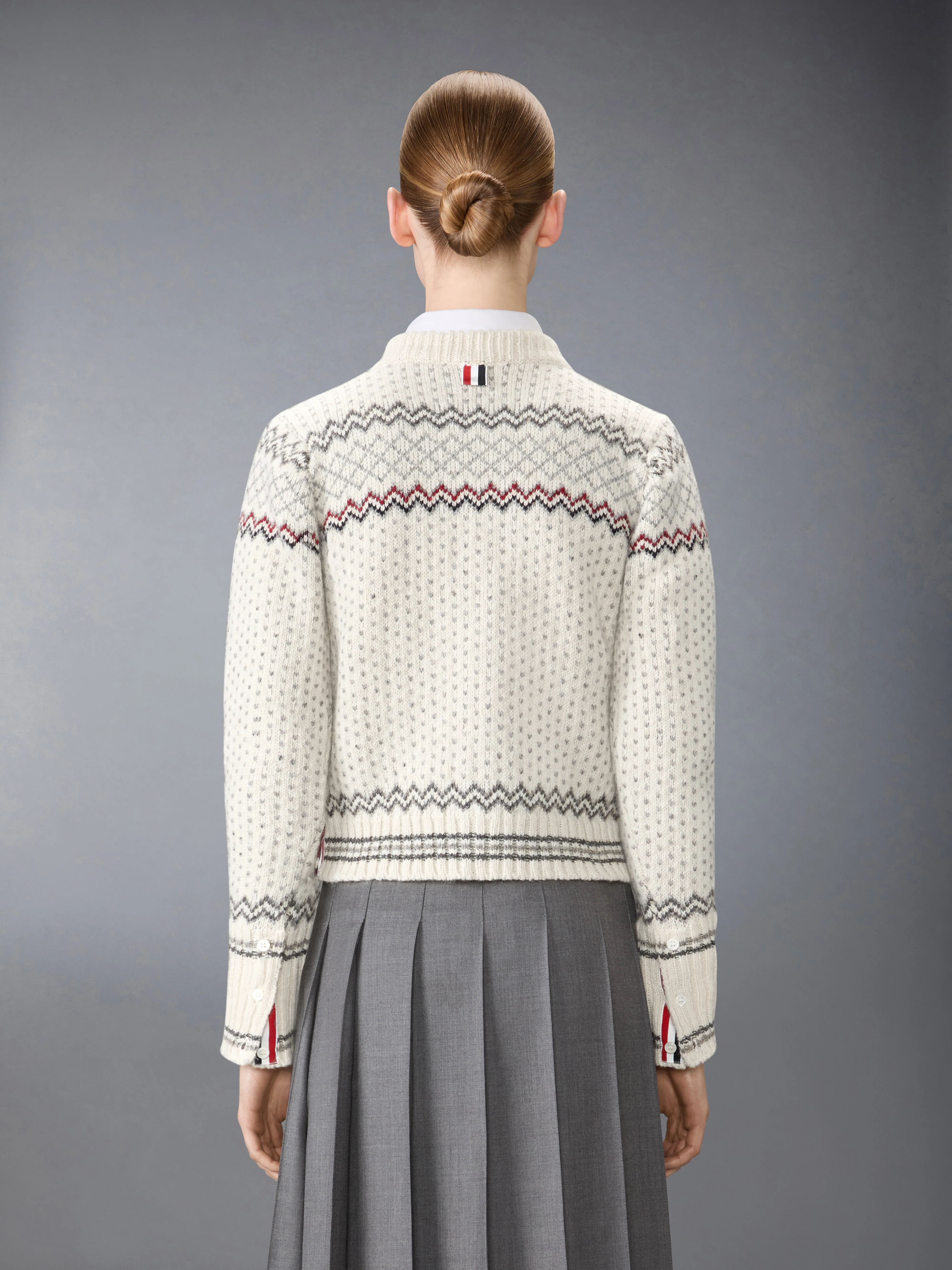 FAIRISLE JACQUARD DONEGAL CROPPED CARDIGAN