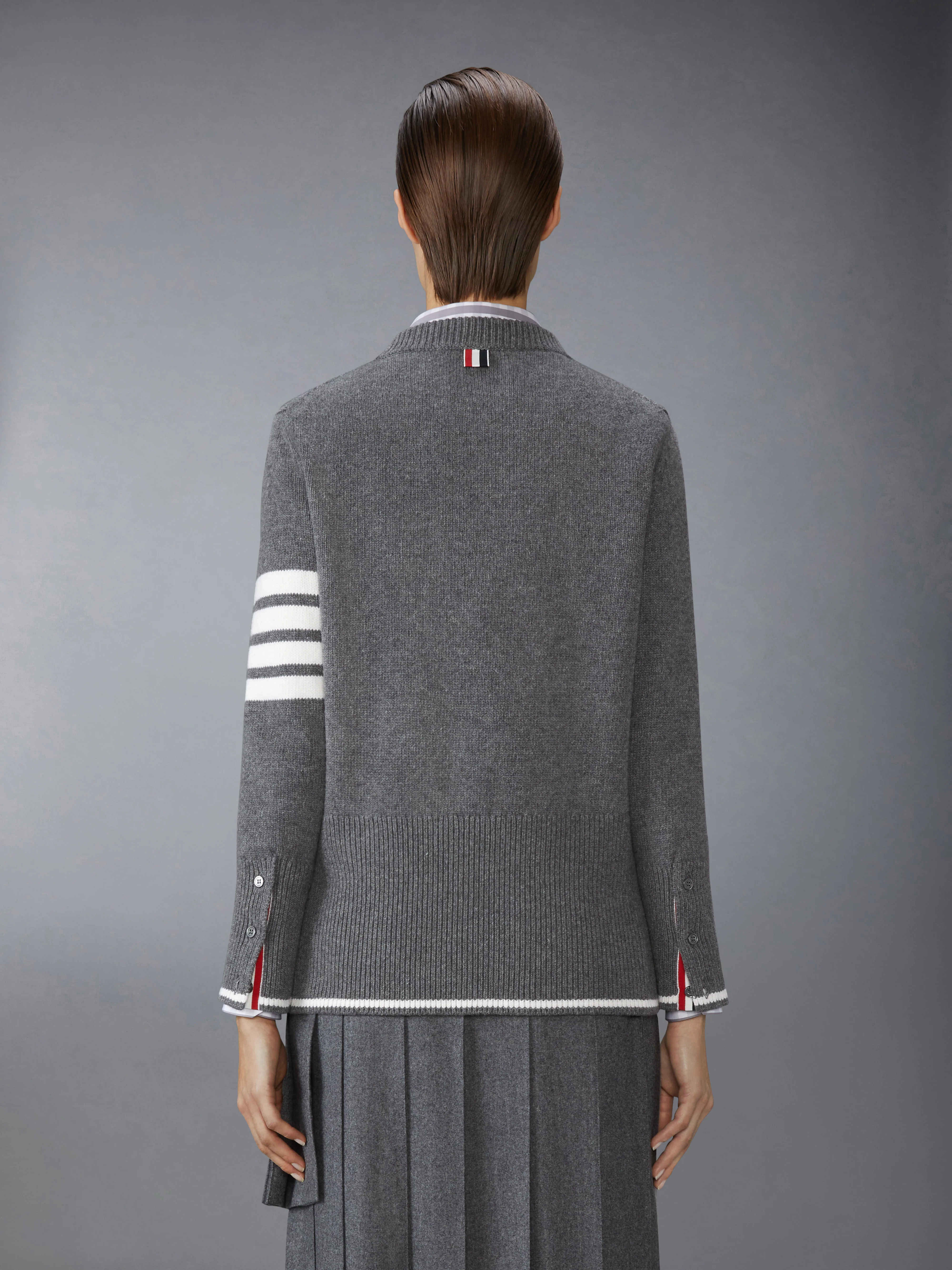 FINE MERINO INTARSIA GEESE 4-BAR PULLOVER