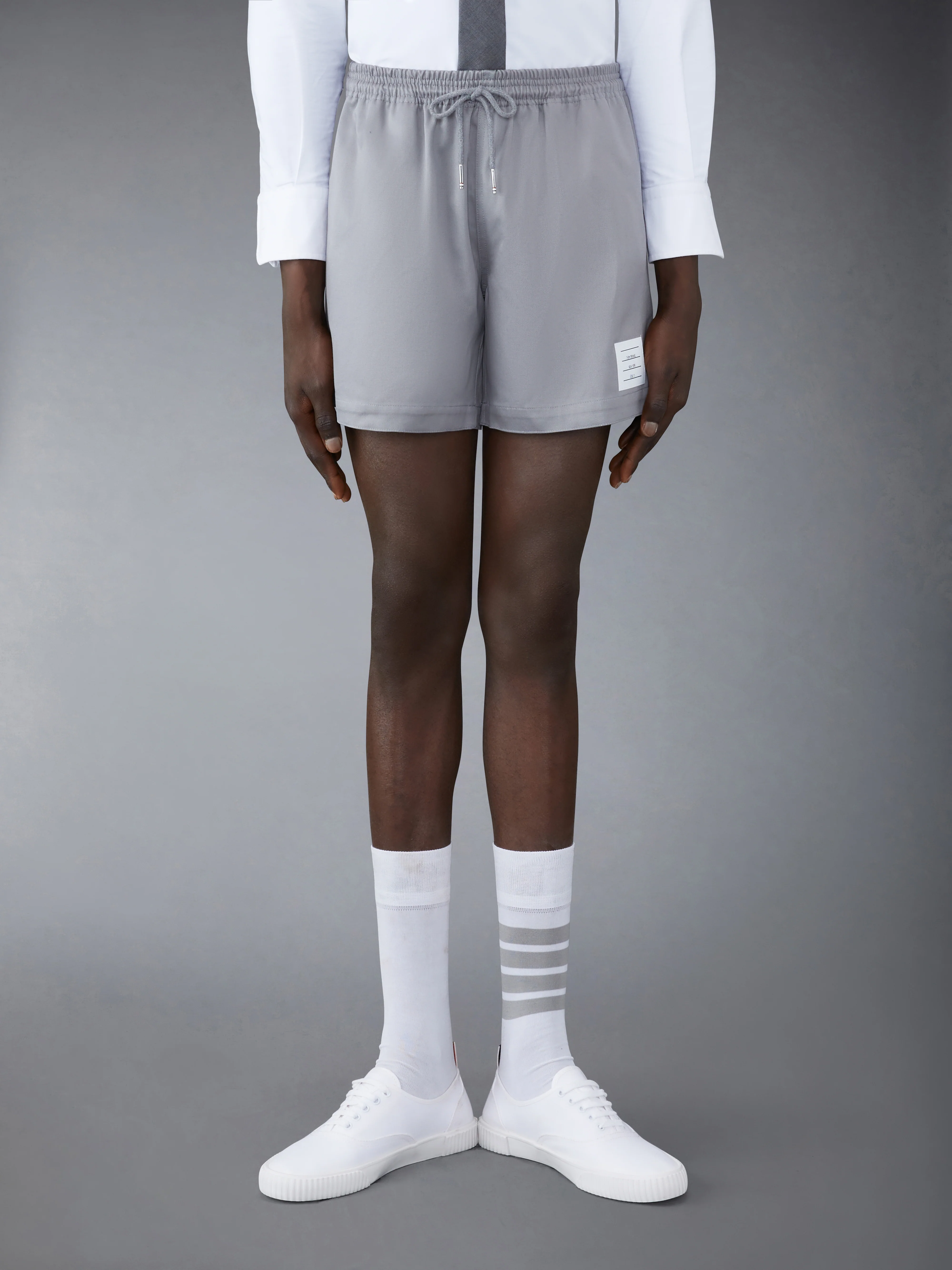 COTTON TWILL DRAWSTRING RUGBY SHORTS