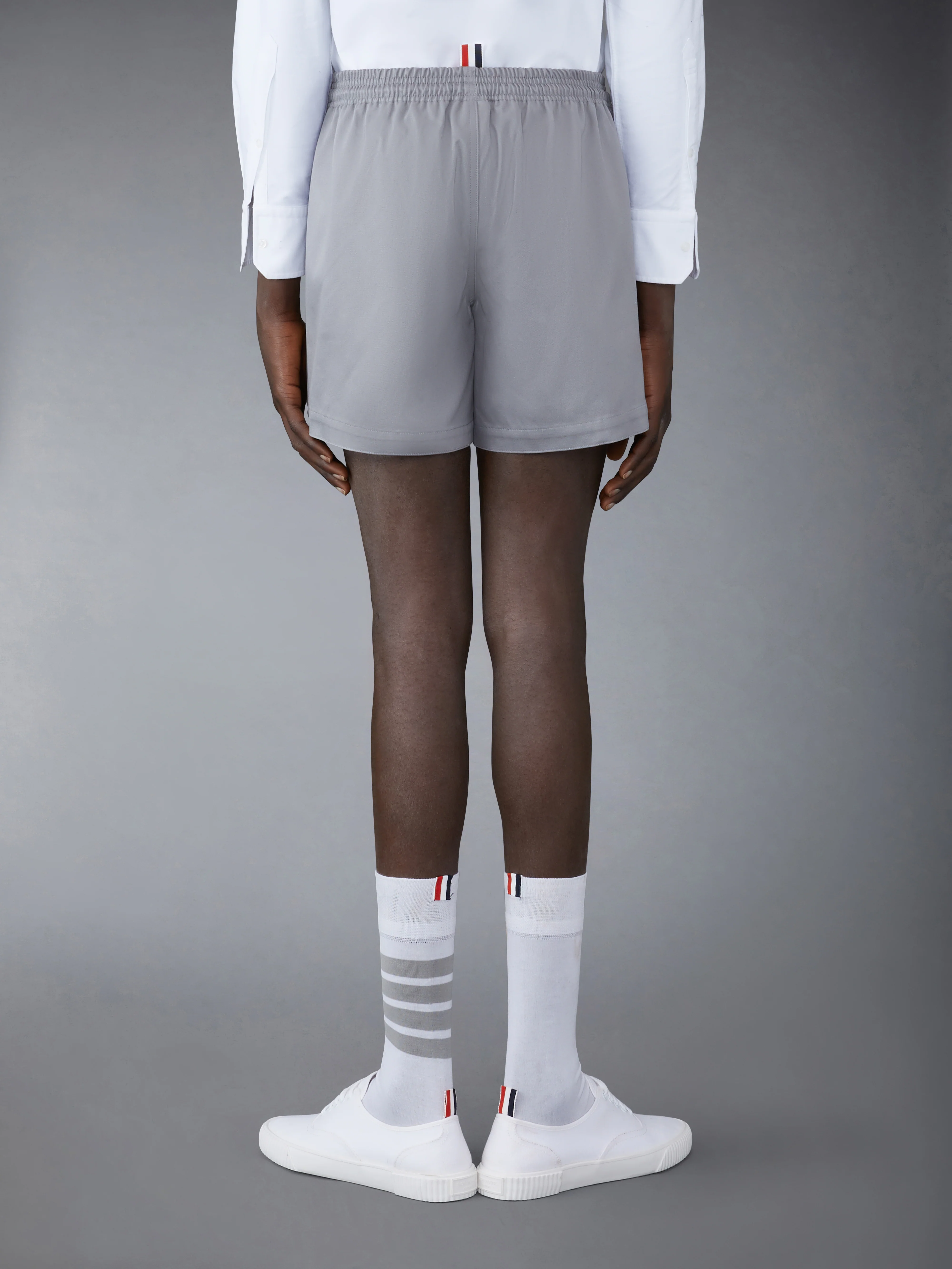 COTTON TWILL DRAWSTRING RUGBY SHORTS