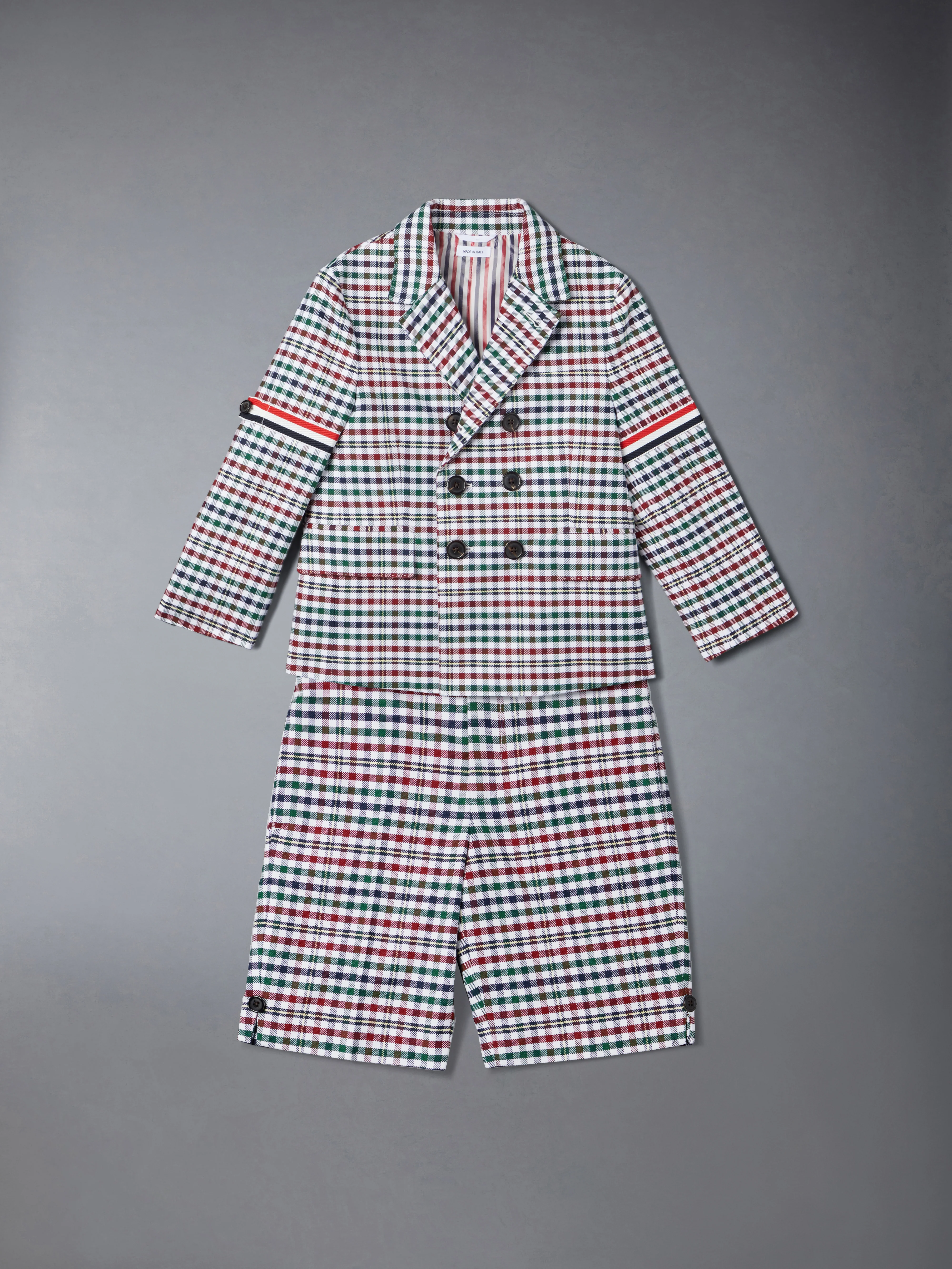 COTTON TWILL GINGHAM TARTAN ARMBAND CLASSIC SPORT COAT