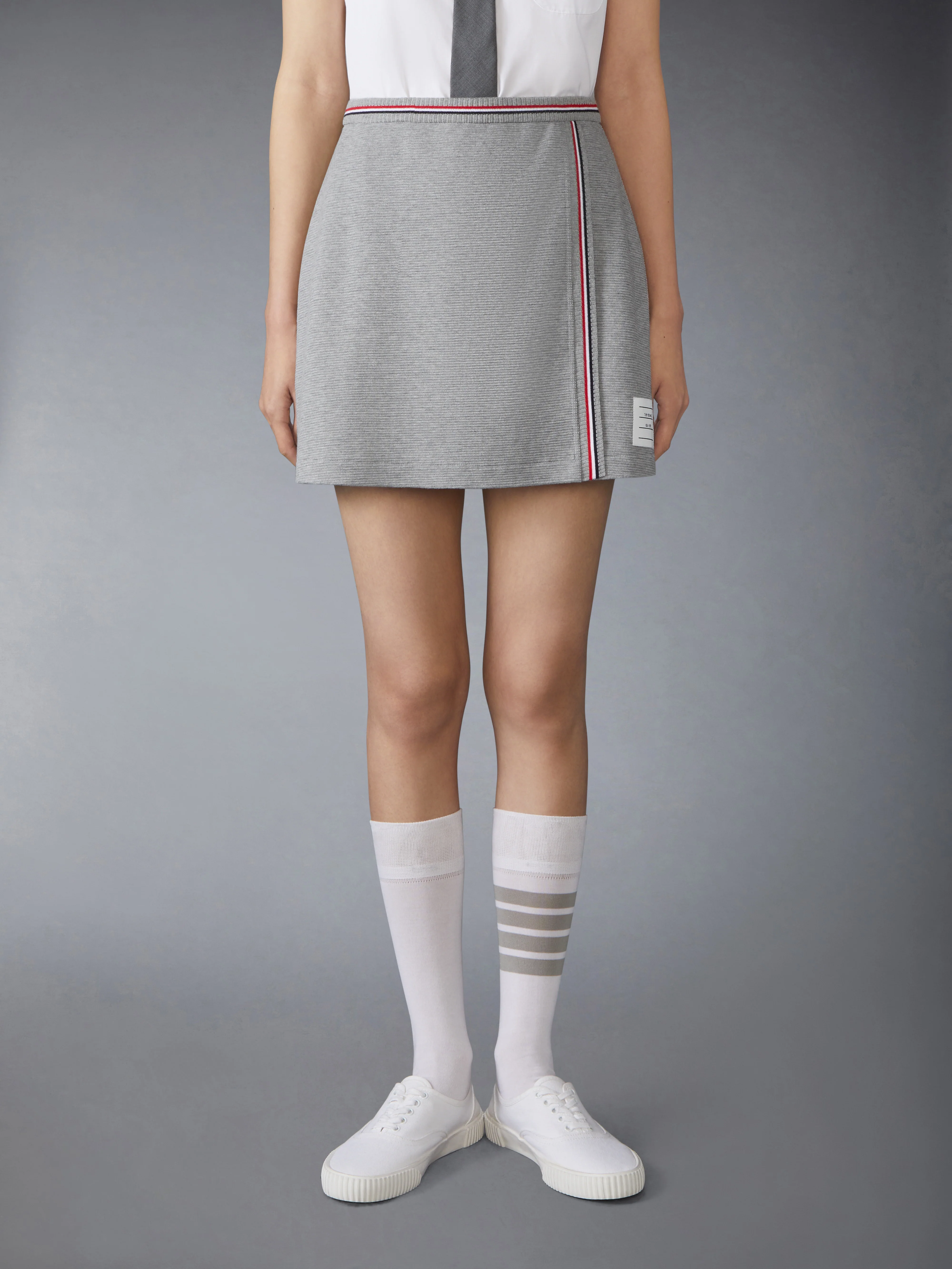 COTTON WAFFLE MINI WRAP SKIRT