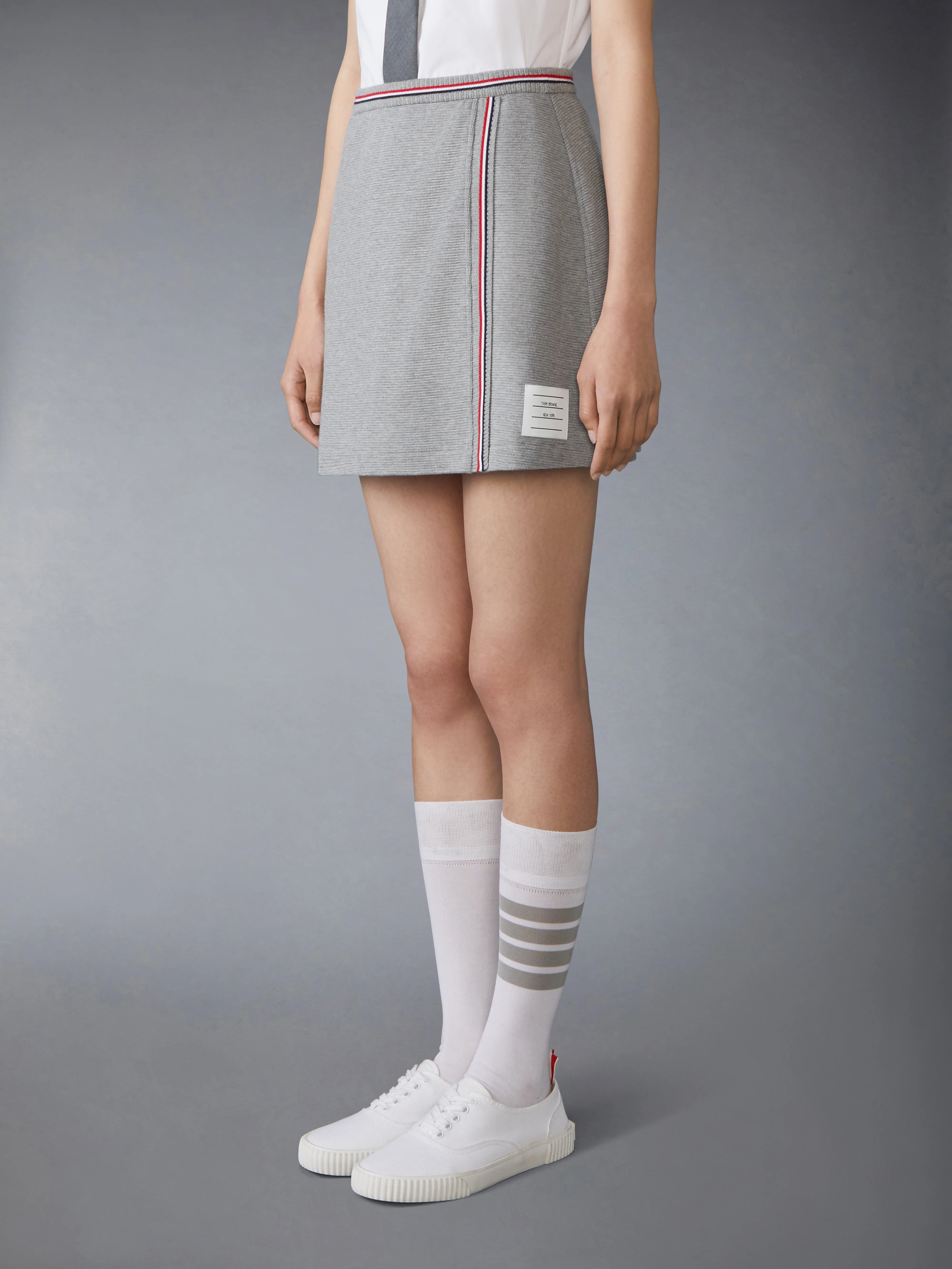 COTTON WAFFLE MINI WRAP SKIRT
