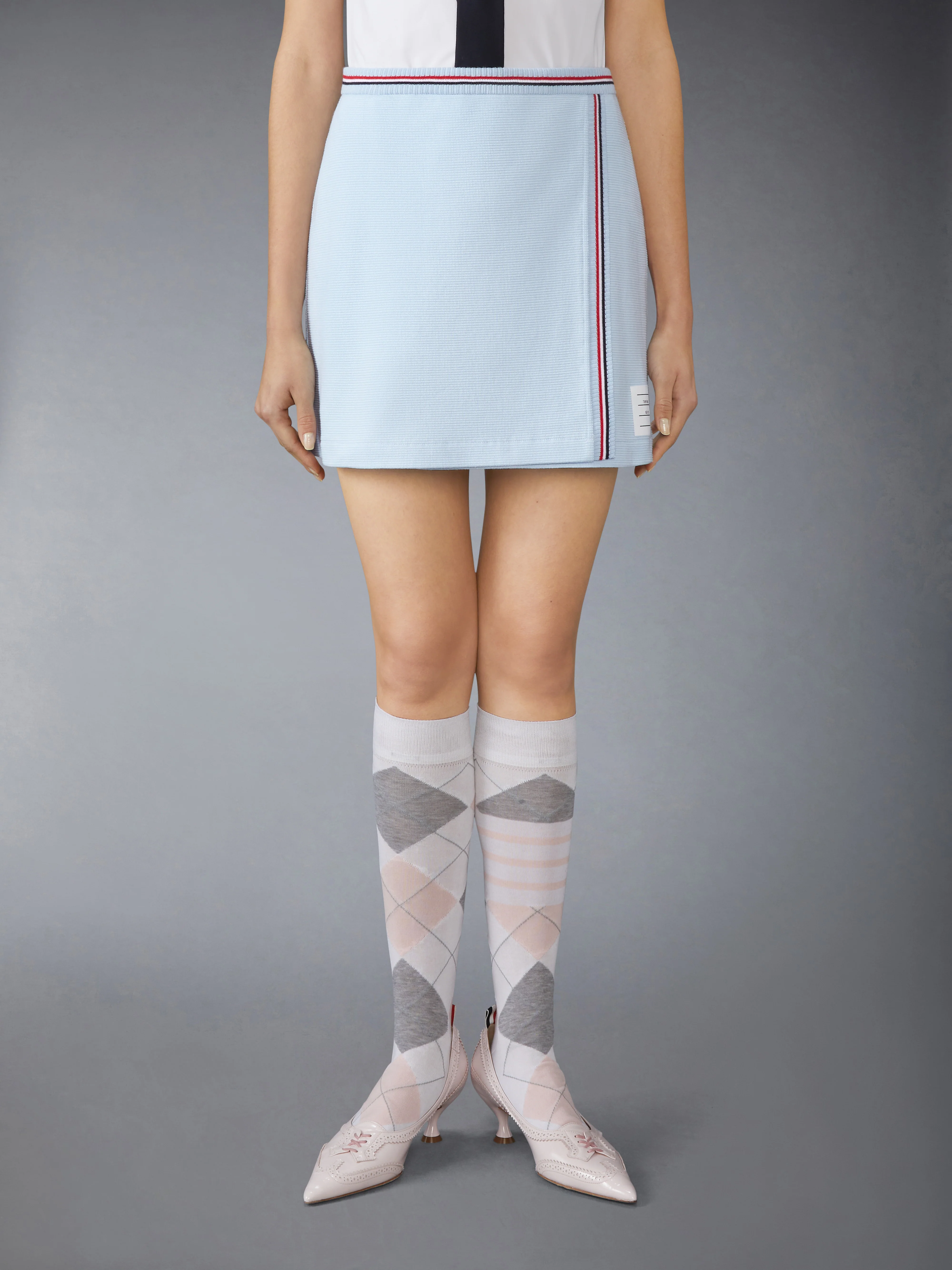 COTTON WAFFLE MINI WRAP SKIRT