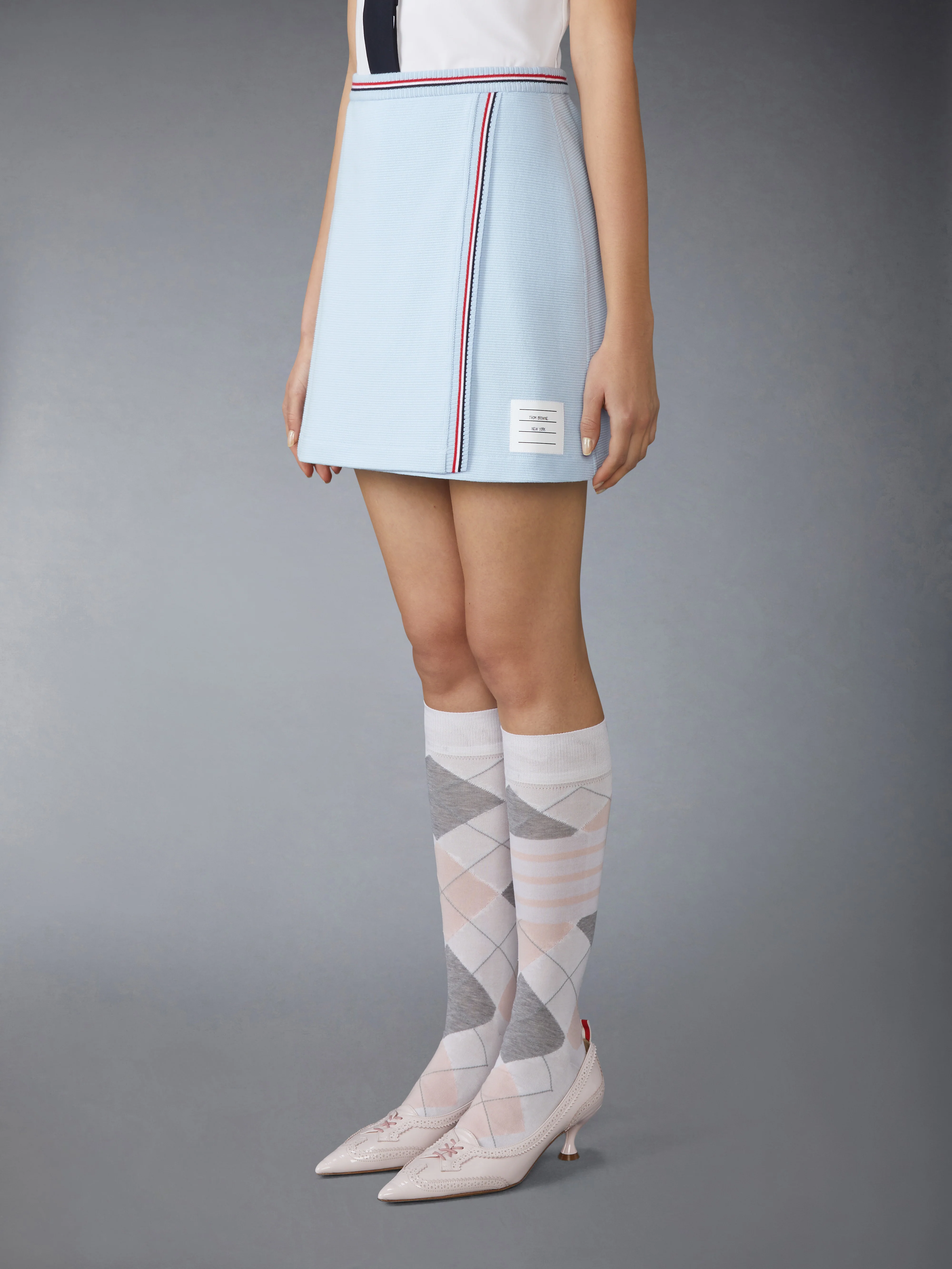 COTTON WAFFLE MINI WRAP SKIRT