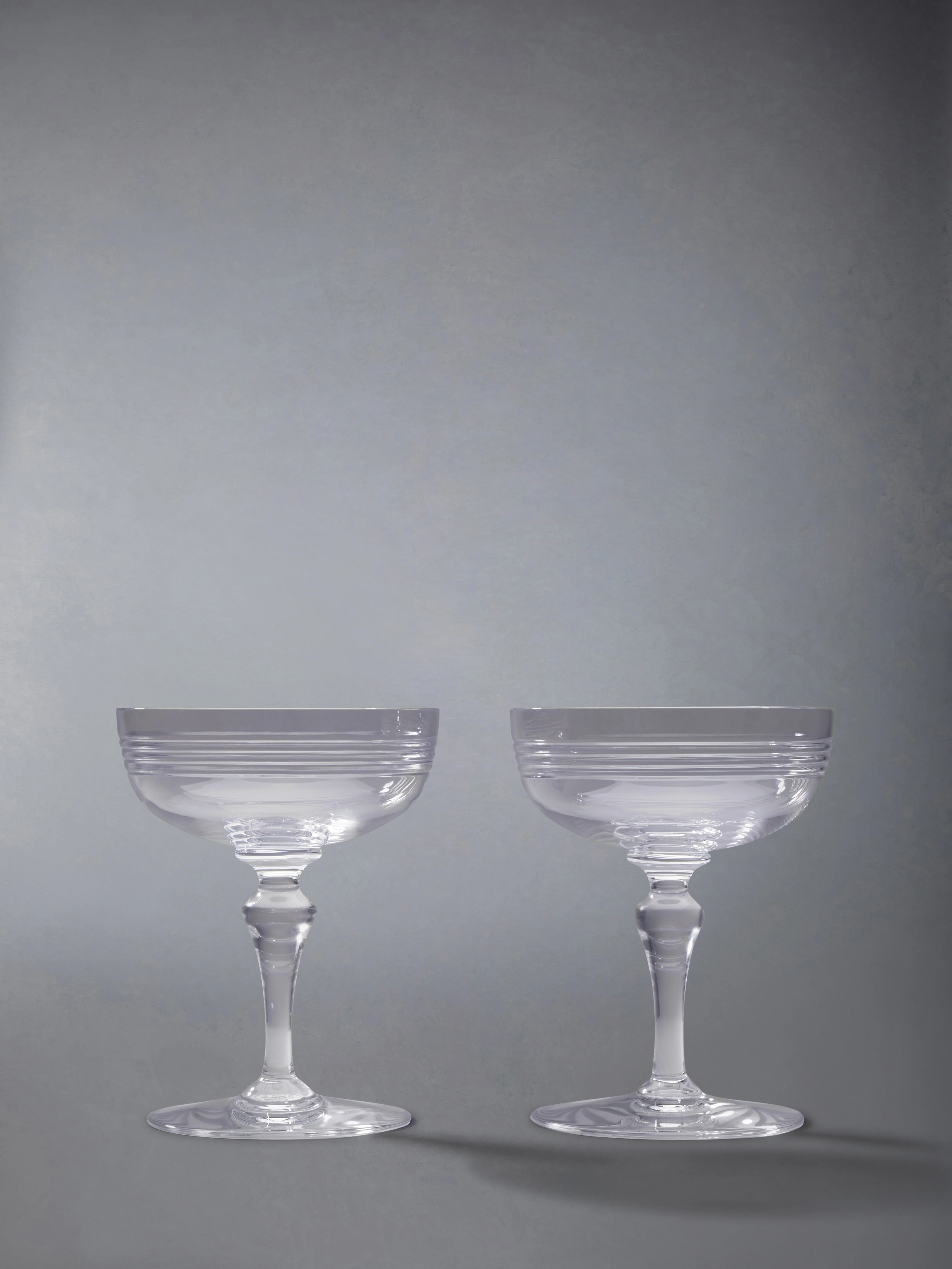 CRYSTAL 4-BAR BACCARAT CHAMPAGNE COUPES