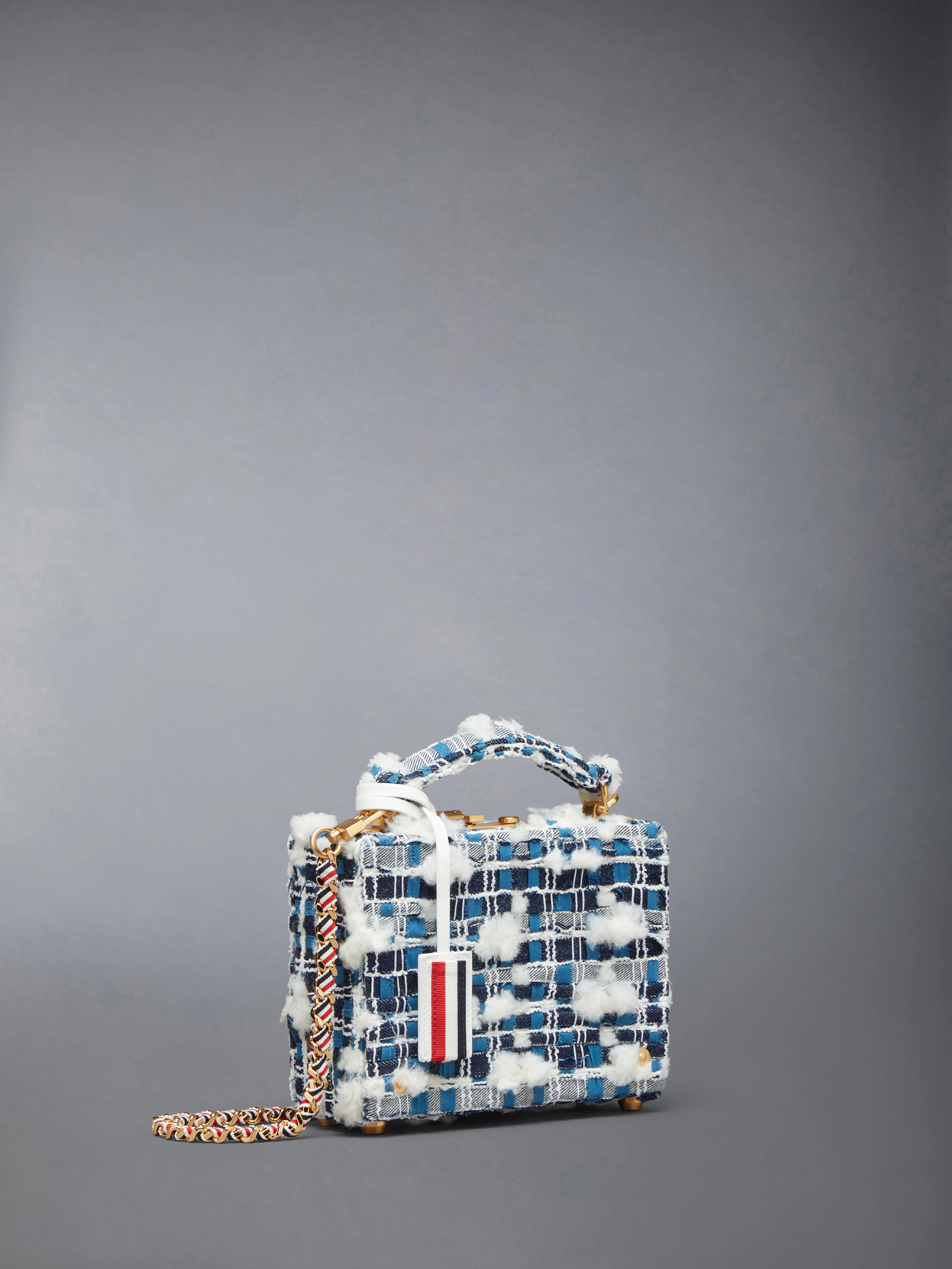 DENIM POUF TWEED MICRO ATTACHE CASE