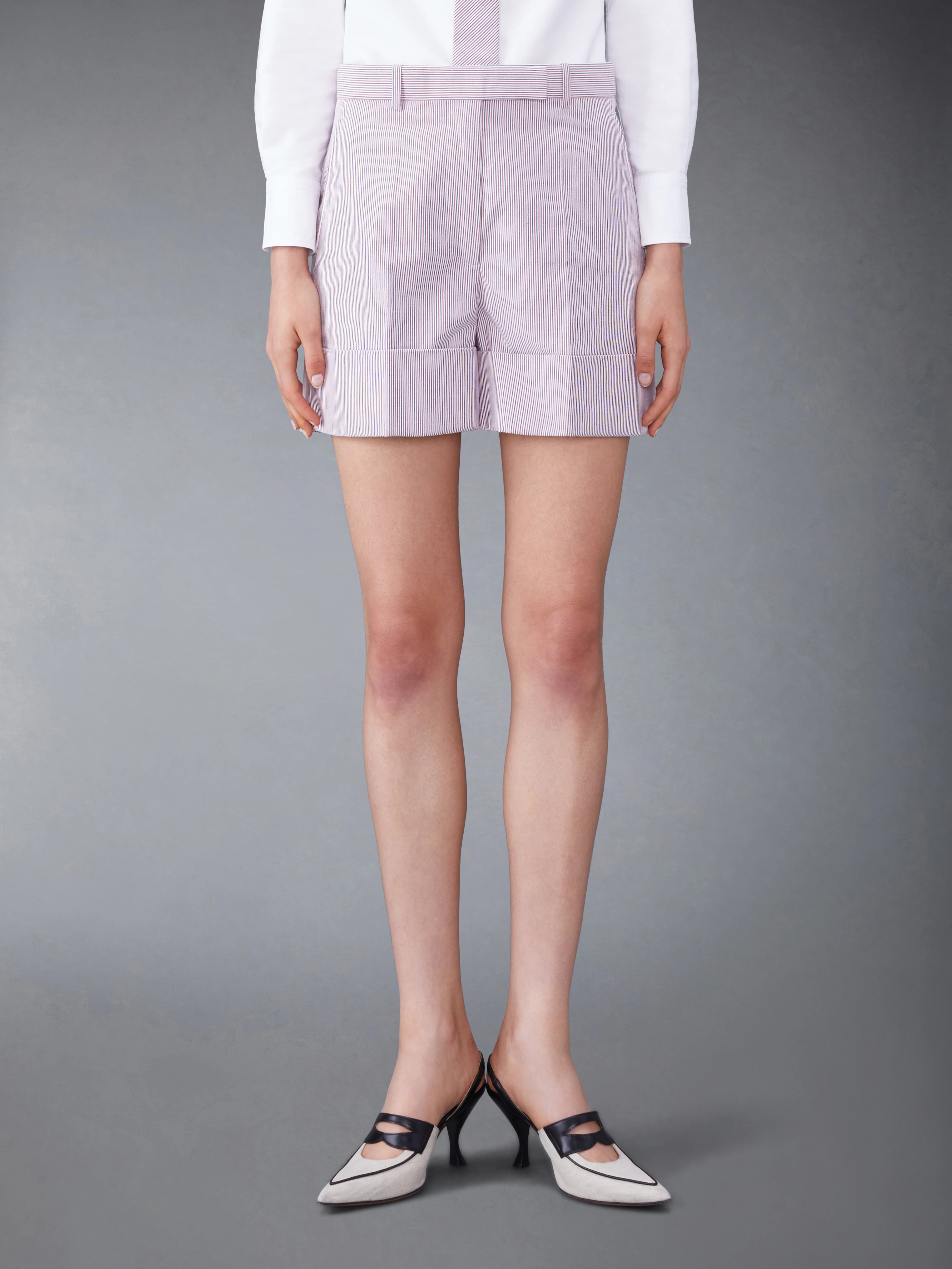 DOBBYCORD STRIPED SACK SHORTS