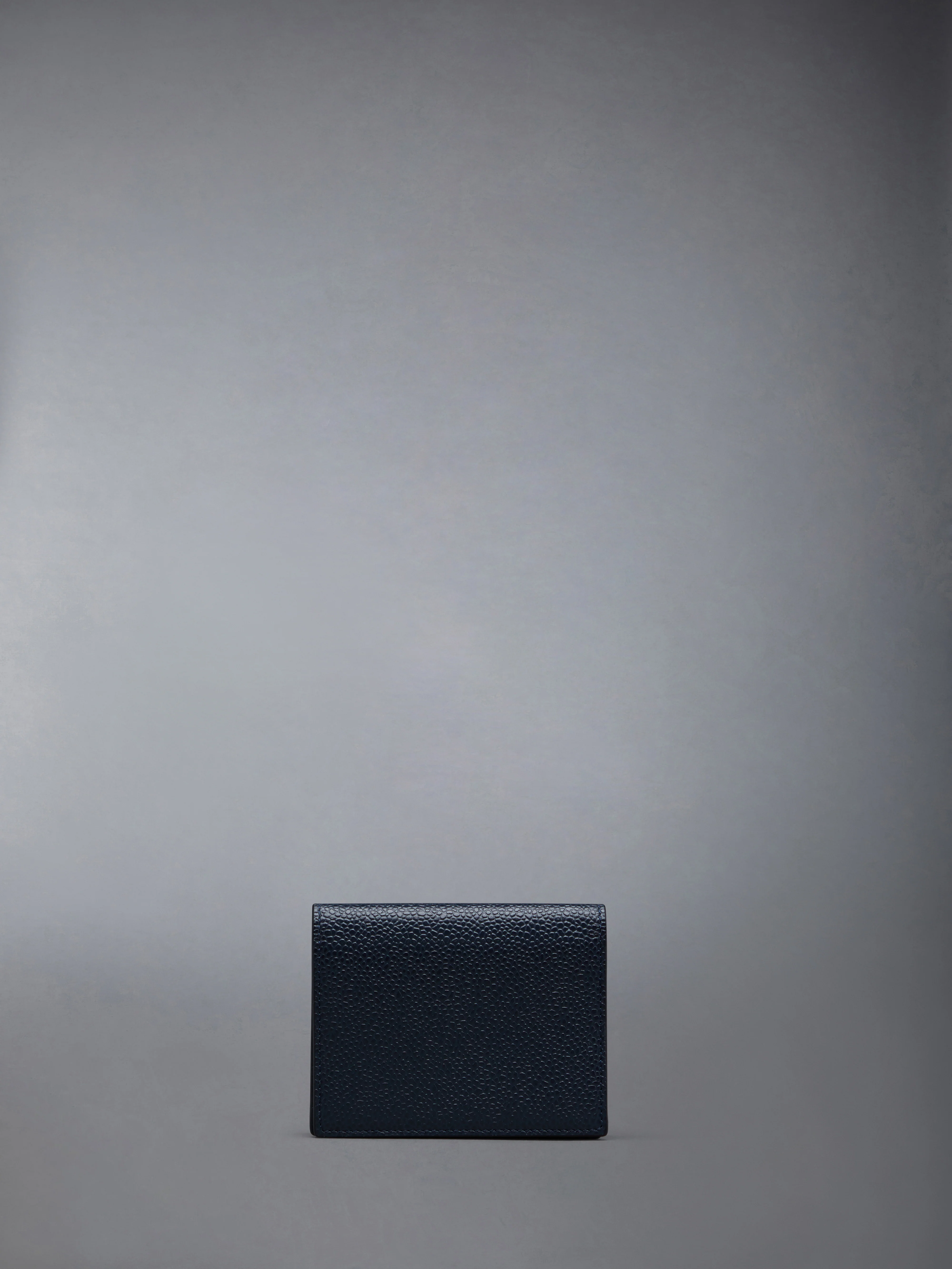 Double Card Holder W/ Open Pocket in Pebble Grain Leather