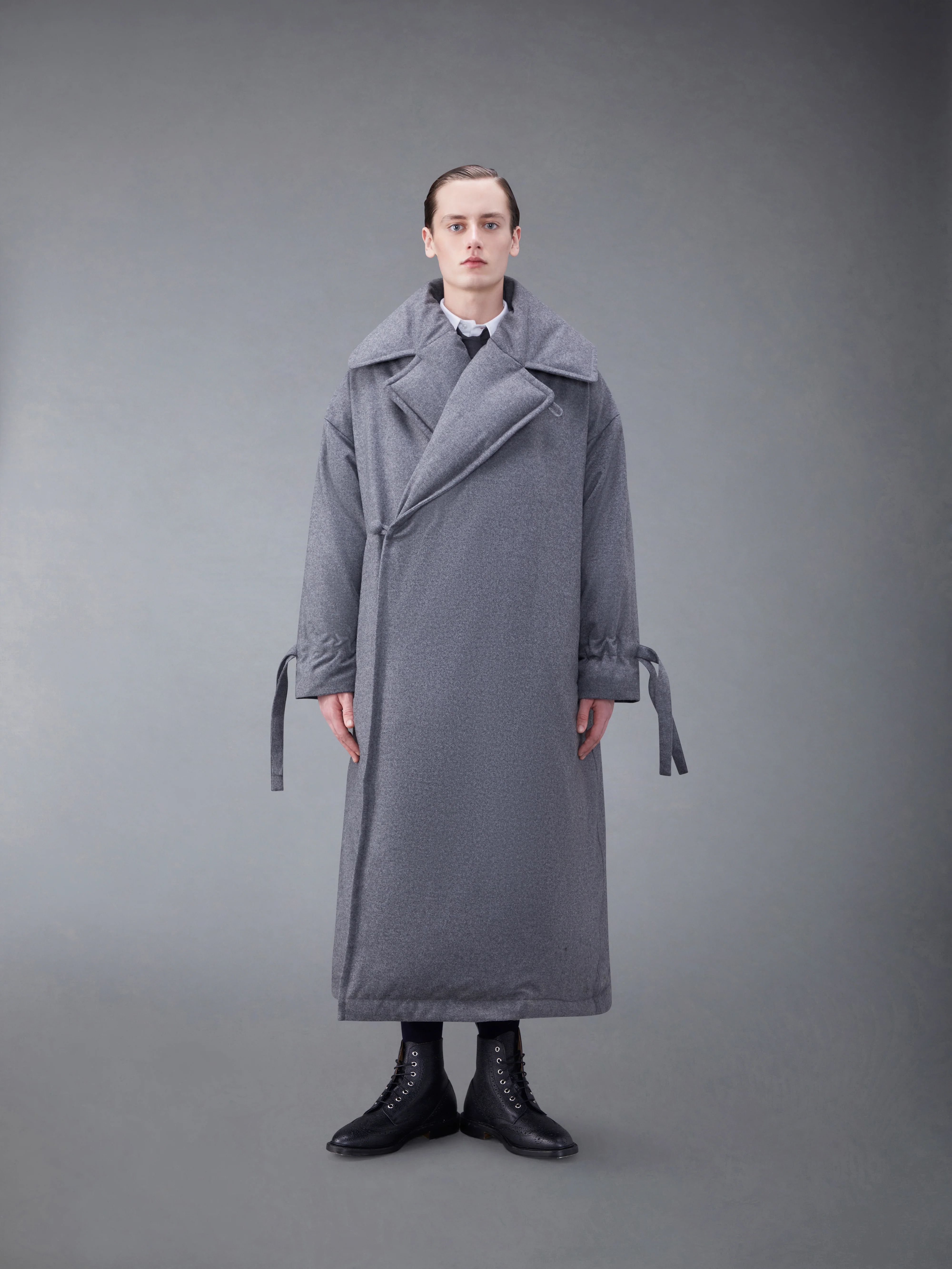 Downfilled Flannel Oversized Coat