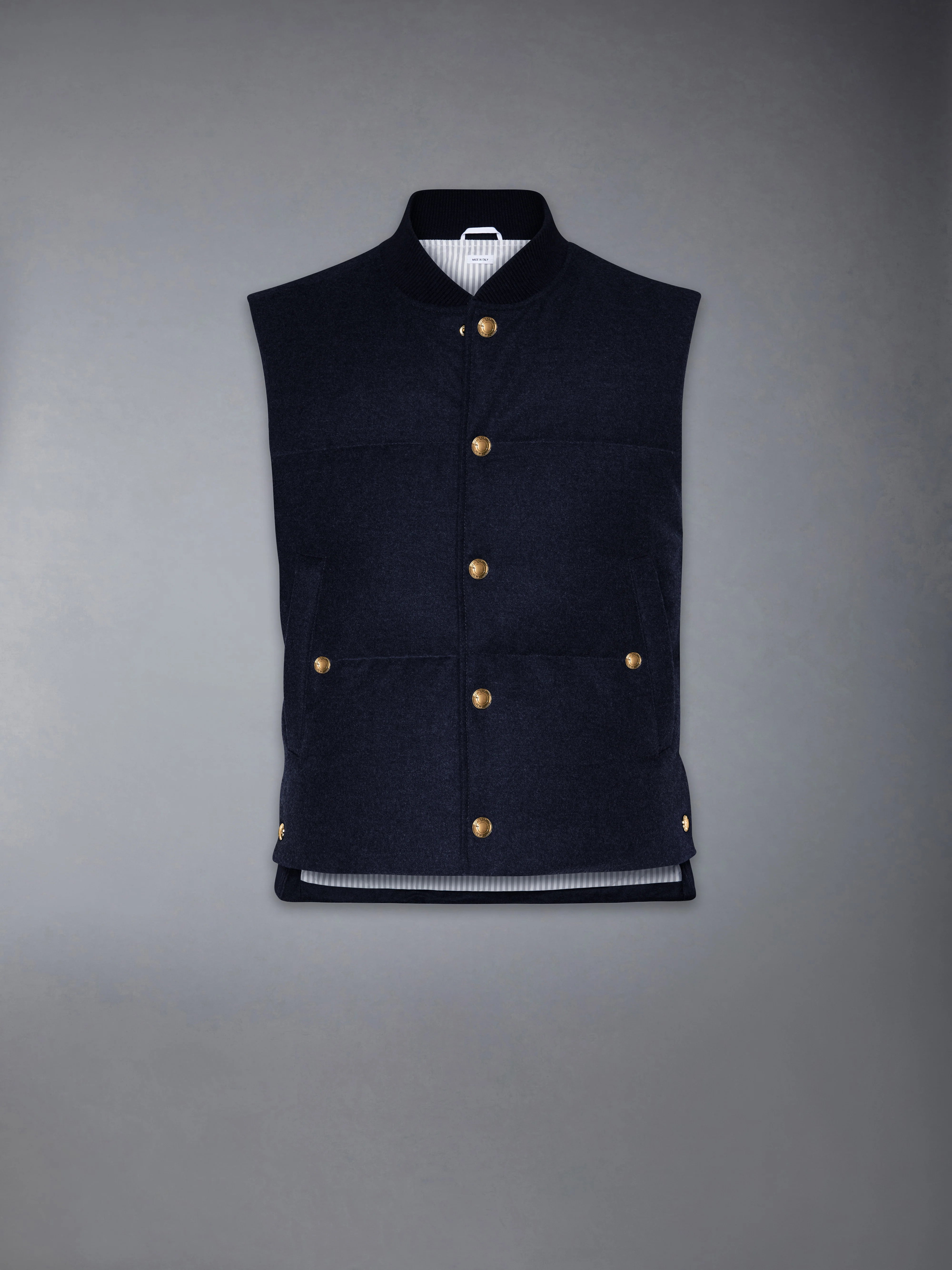 6671-downfilled-snap-front-vest-w-tonal-grosgrain-in-wool-flannel-7.webp DOWNFILLED SNAP FRONT VEST W/ TONAL GROSGRAIN IN WOOL FLANNEL