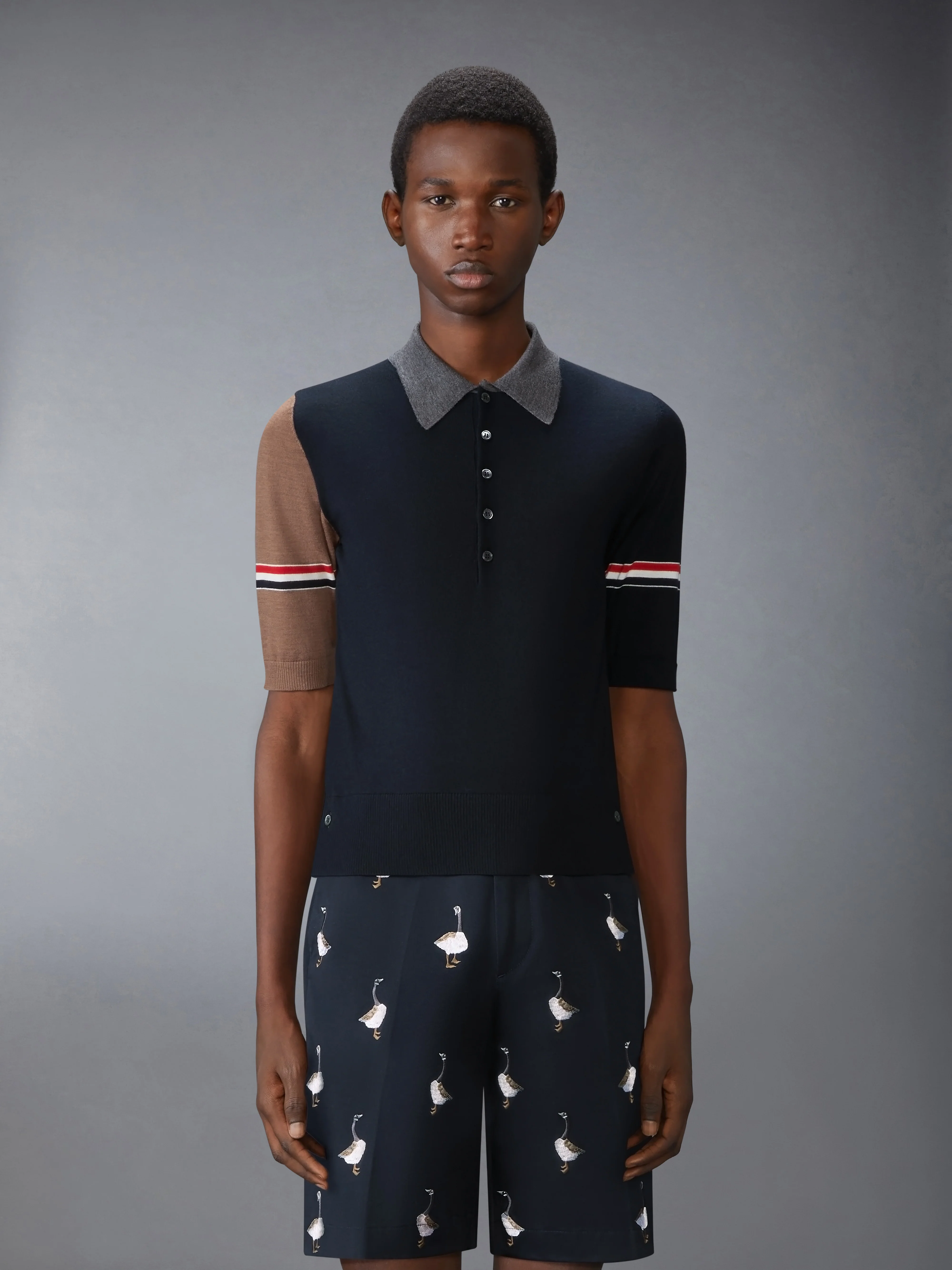 FINE MERINO WOOL FUNMIX POLO