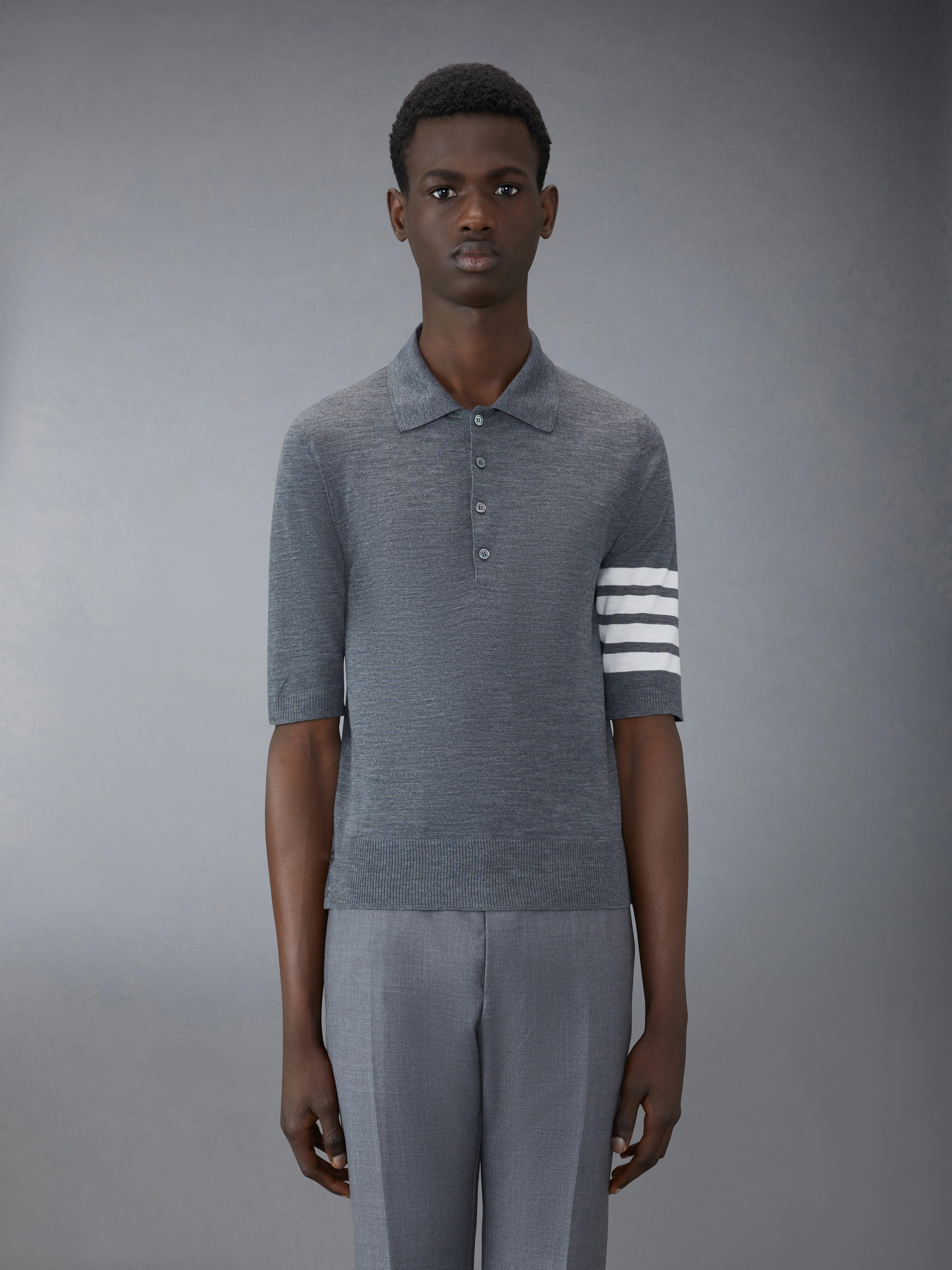 FINE MERINO WOOL 4-BAR POLO