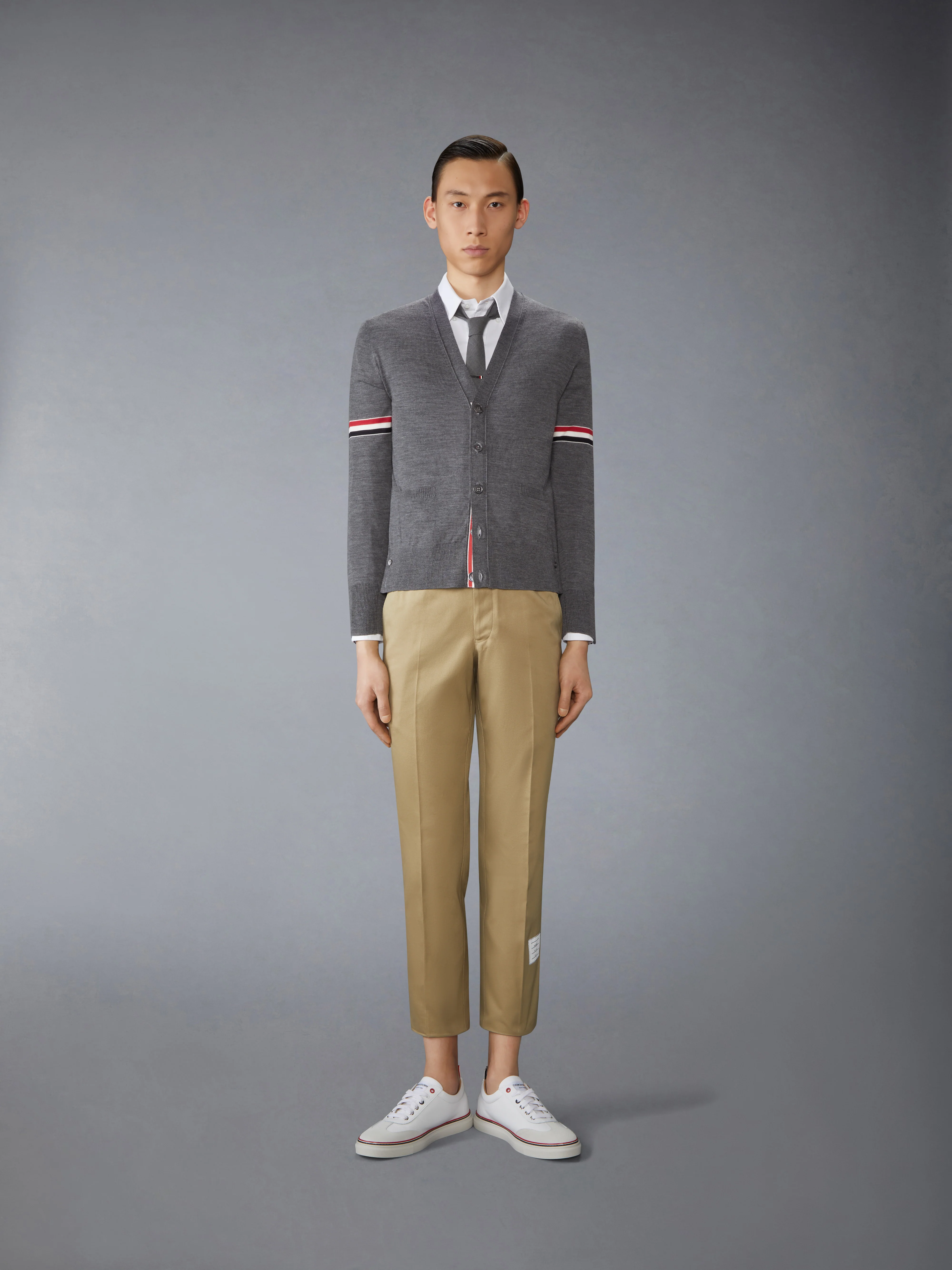 FINE MERINO WOOL RWB ARMBAND CARDIGAN