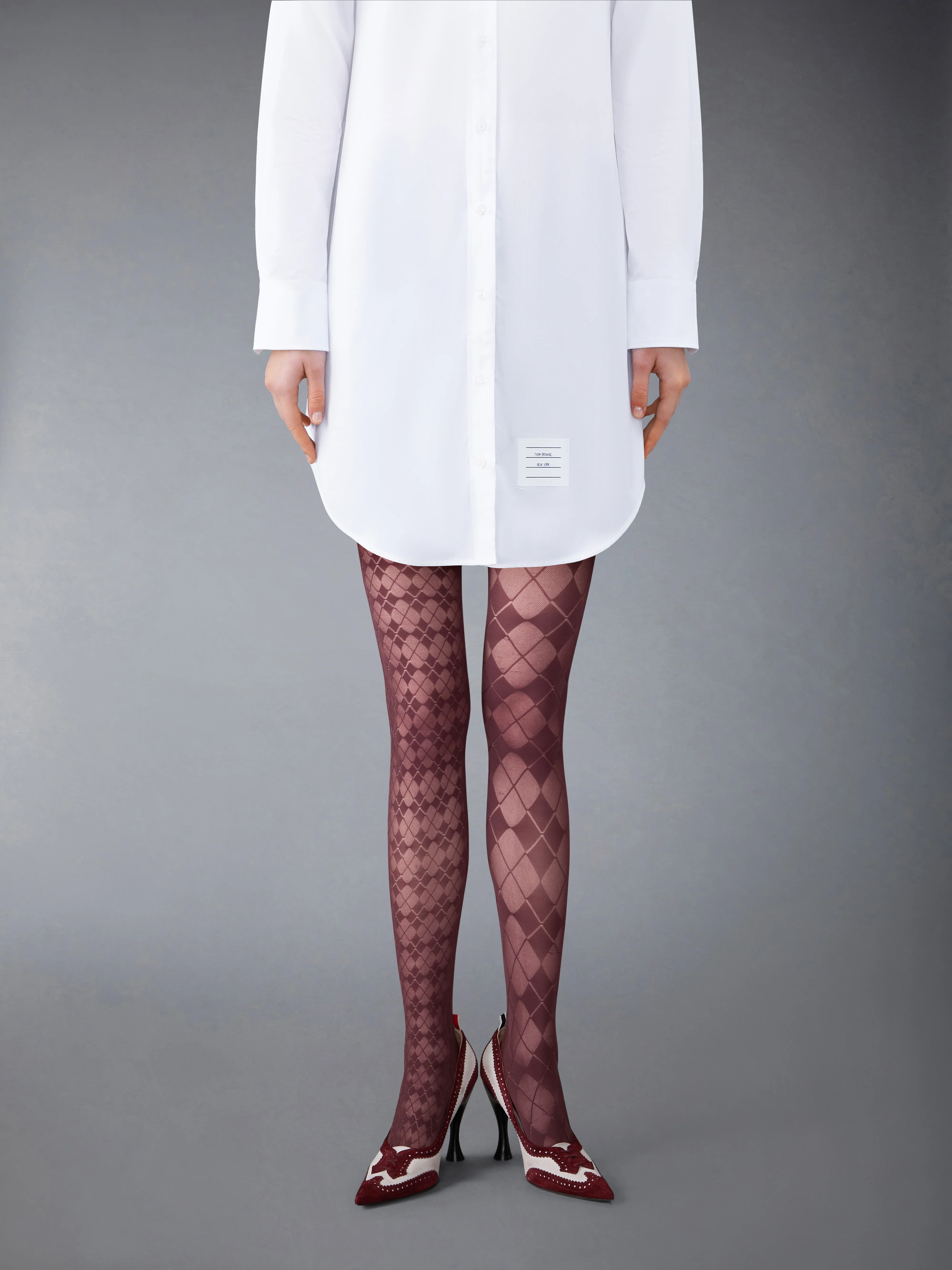 FUNMIX ARGYLE SHEER TIGHTS