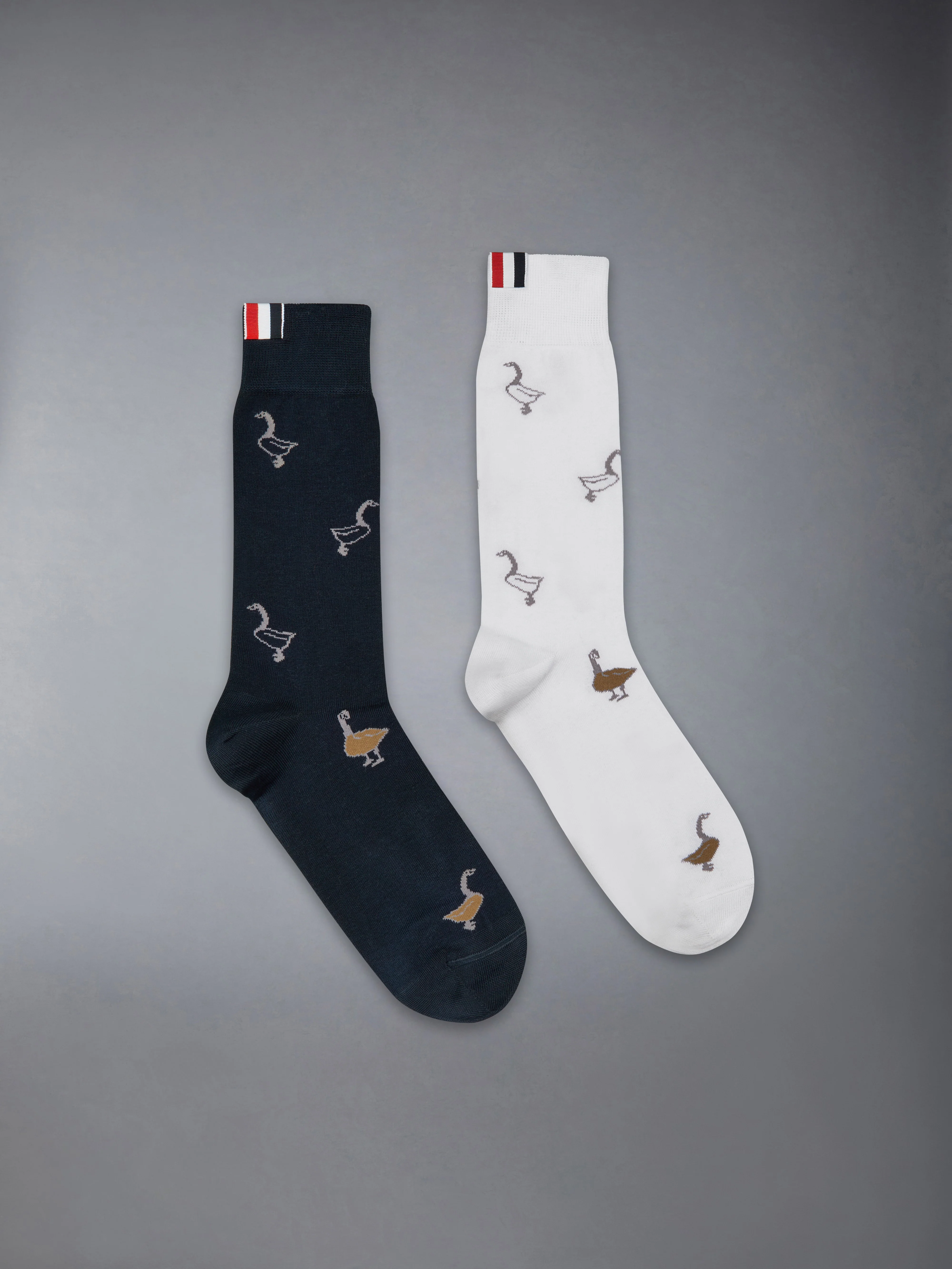 FUNMIX GEESE JACQUARD MID CALF SOCKS