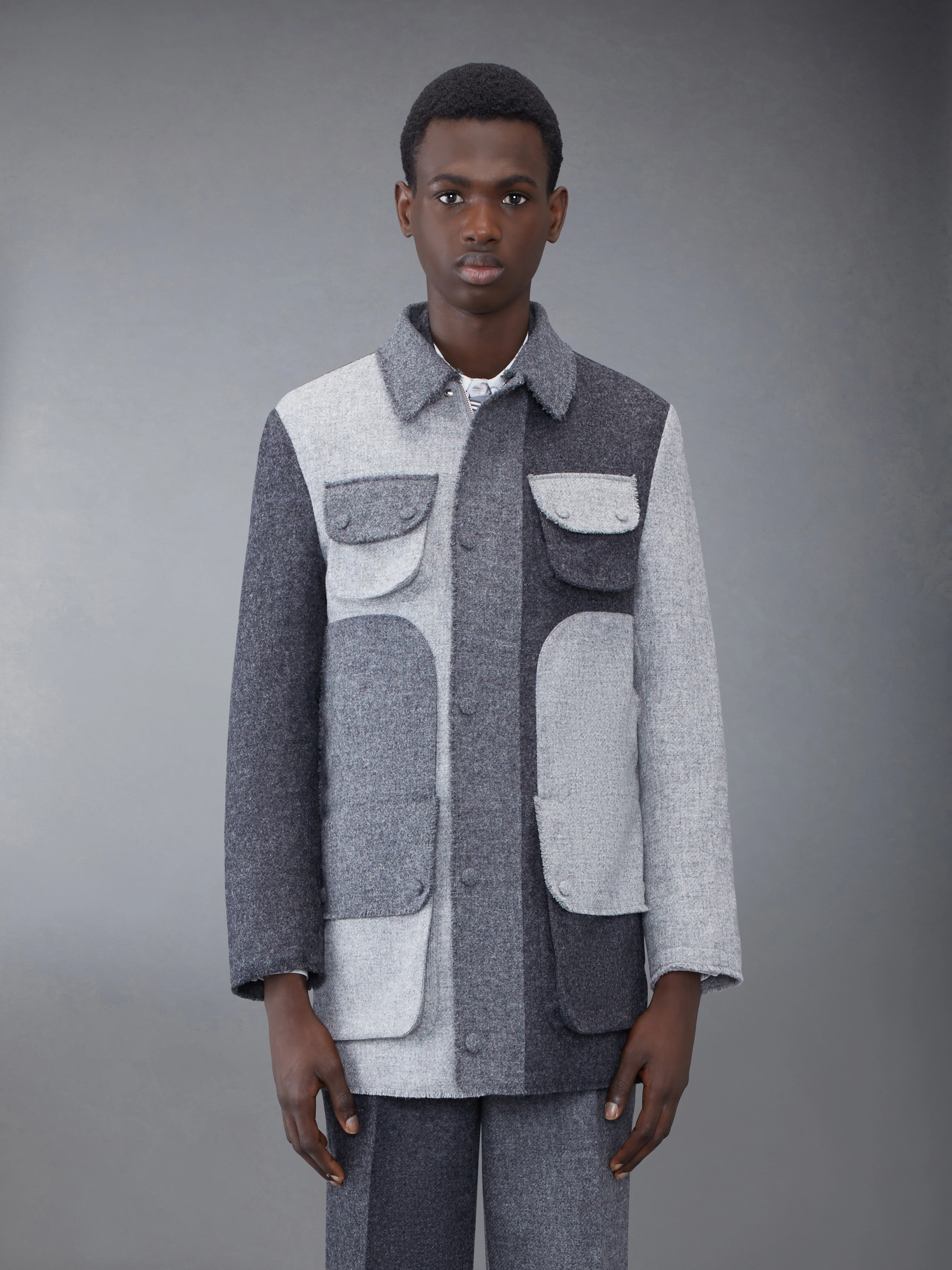 Fun-Mix Shetland Frayed Field Jacket