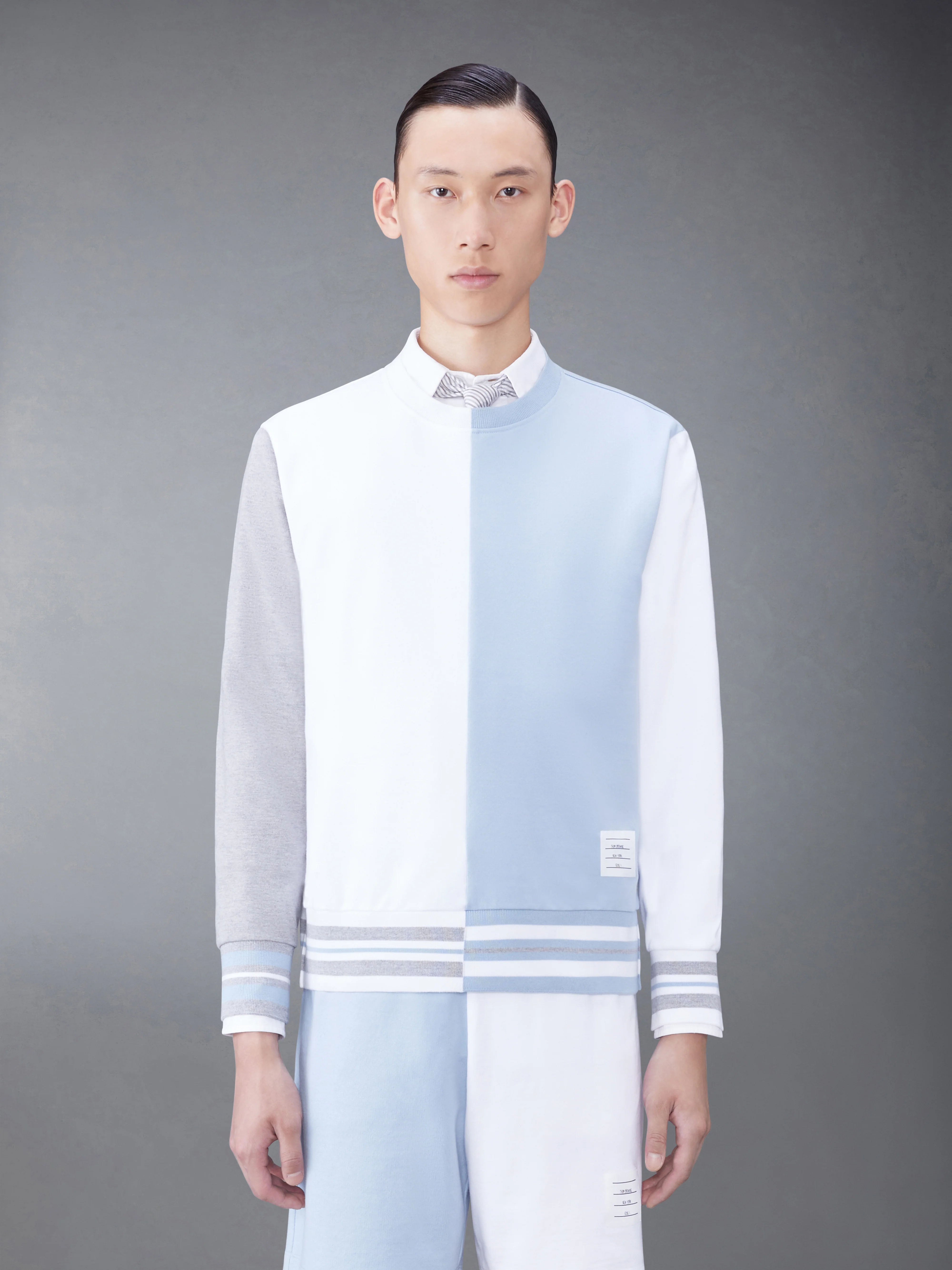FUNMIX STRIPED CREWNECK SWEATSHIRT