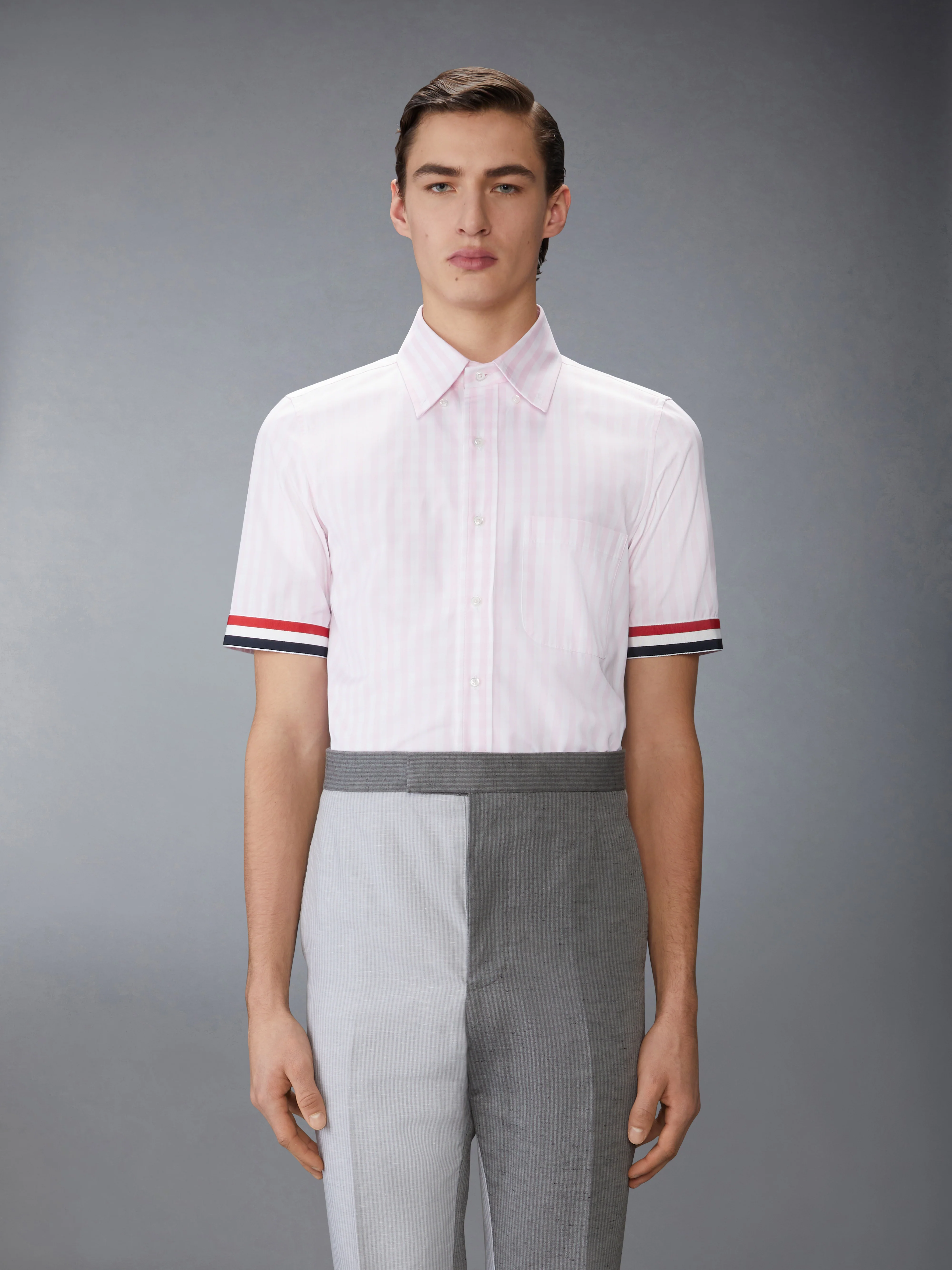 GINGHAM CHECK POPLIN SHORT SLEEVE SHIRT