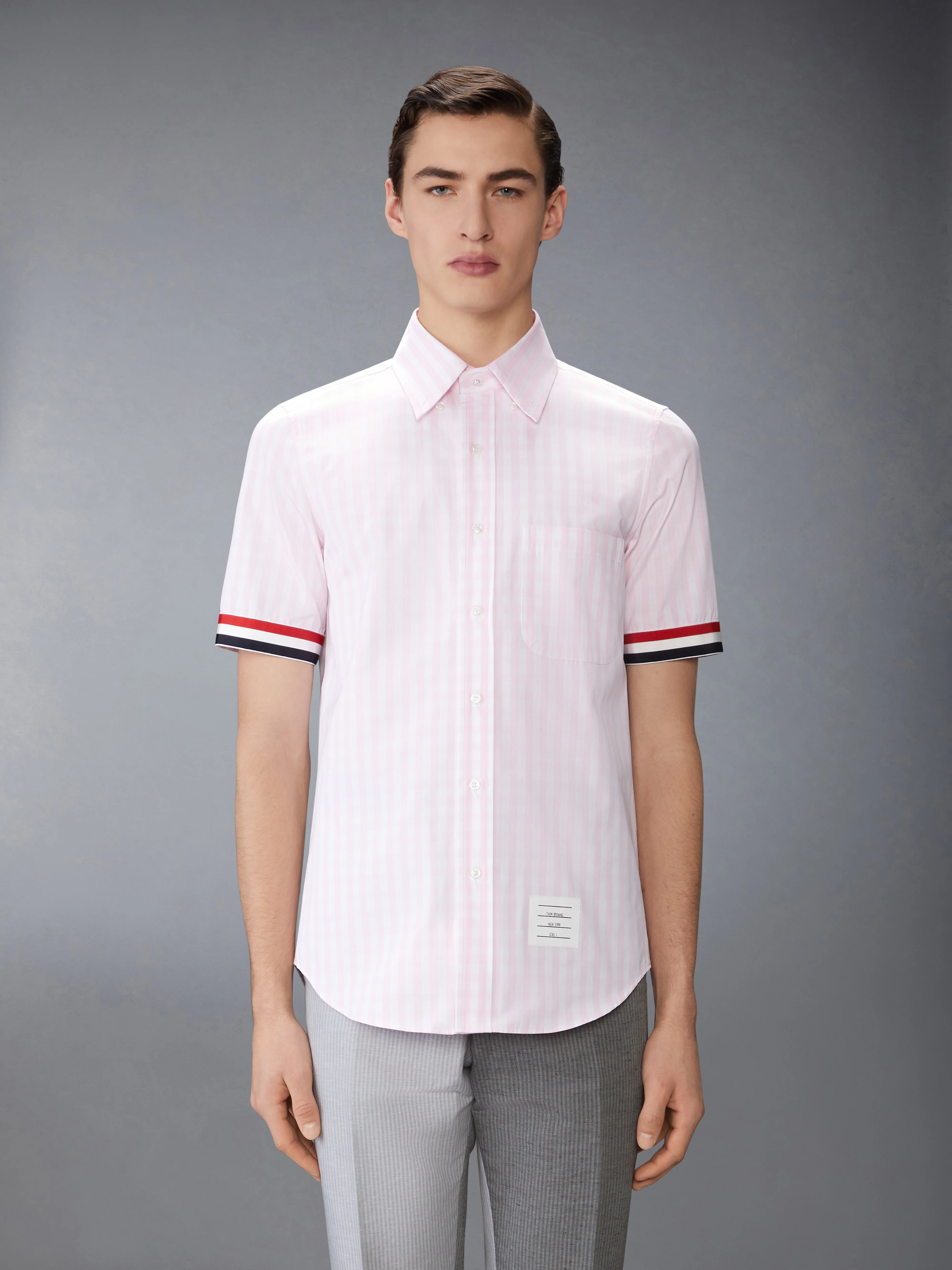 GINGHAM CHECK POPLIN SHORT SLEEVE SHIRT